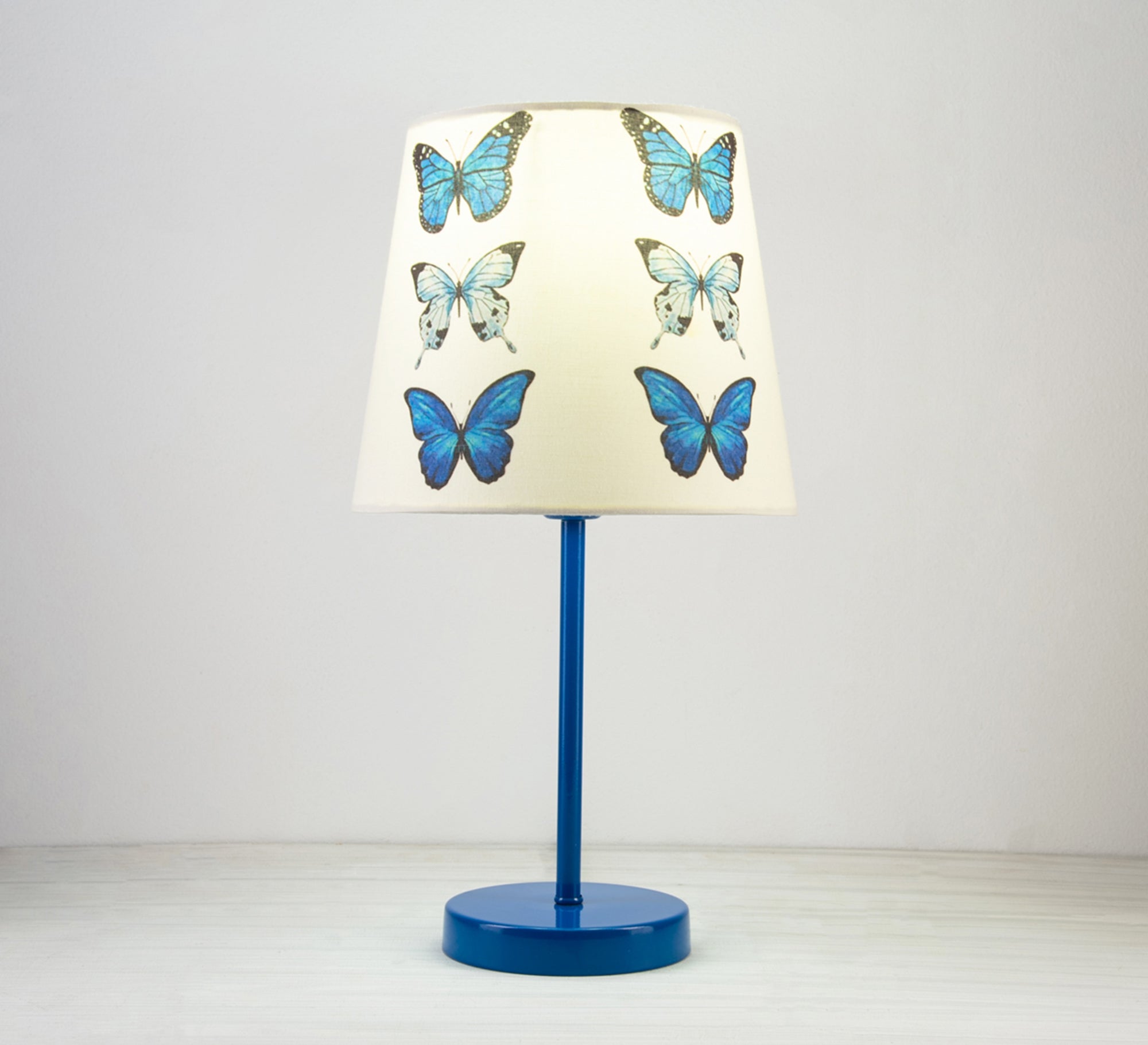 Blue Butterfly Lamp: A delicate and charming design with a blue base. - Vitrine Furniture - Lighting