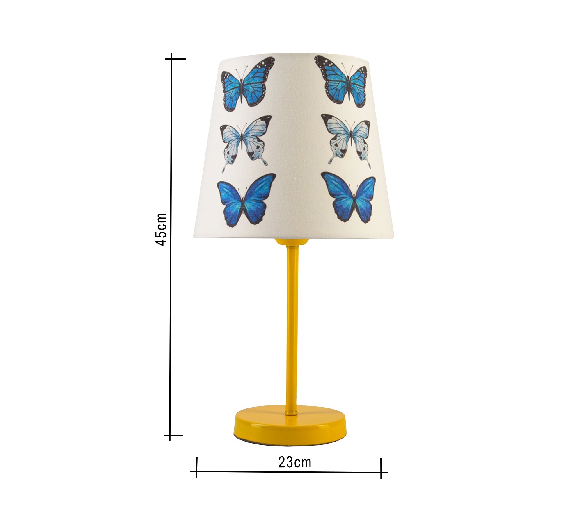 Blue Butterfly Lamp: A delicate and charming design with a golden base. - Vitrine Furniture - Lighting