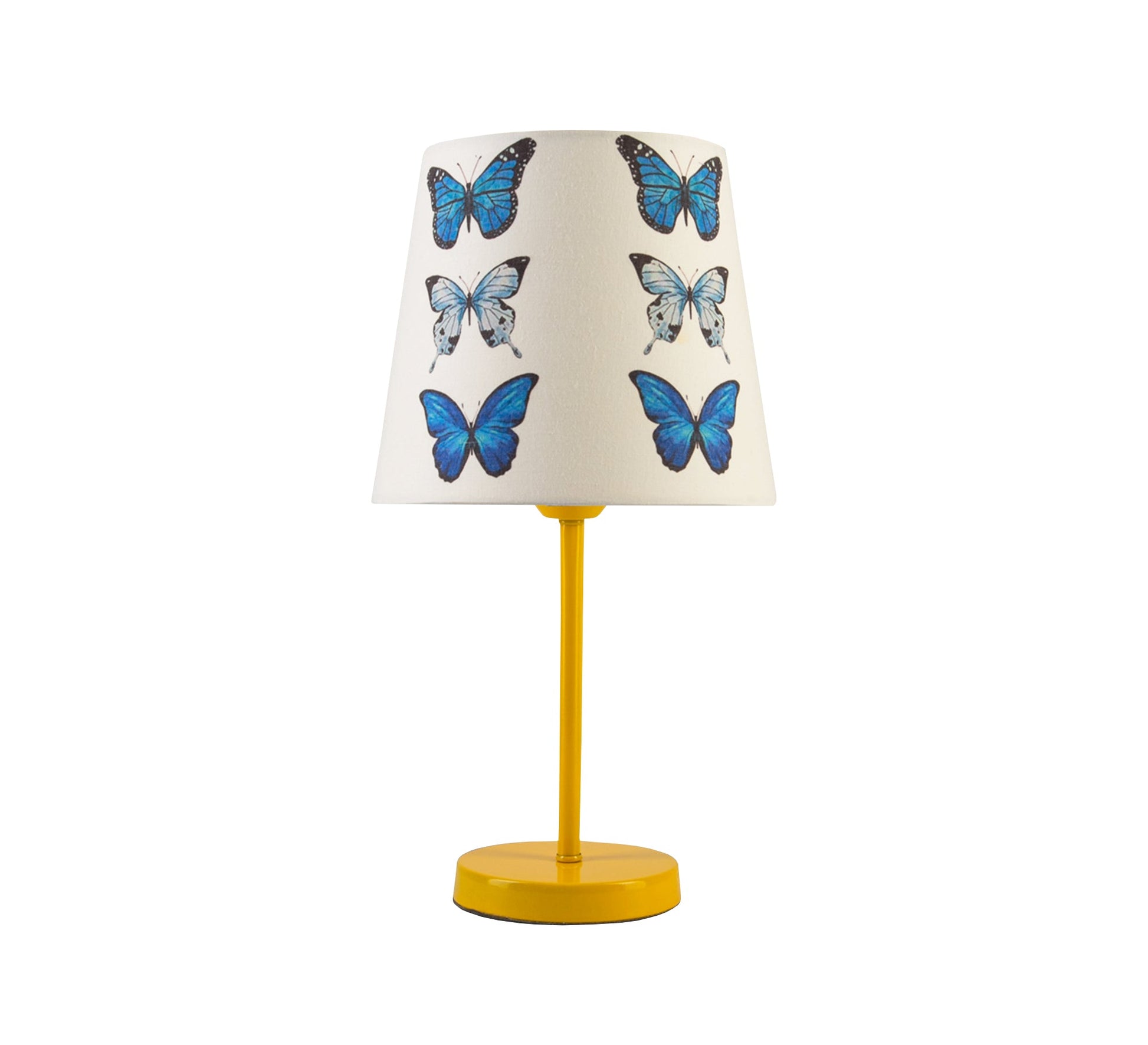 Blue Butterfly Lamp: A delicate and charming design with a golden base. - Vitrine Furniture - Lighting