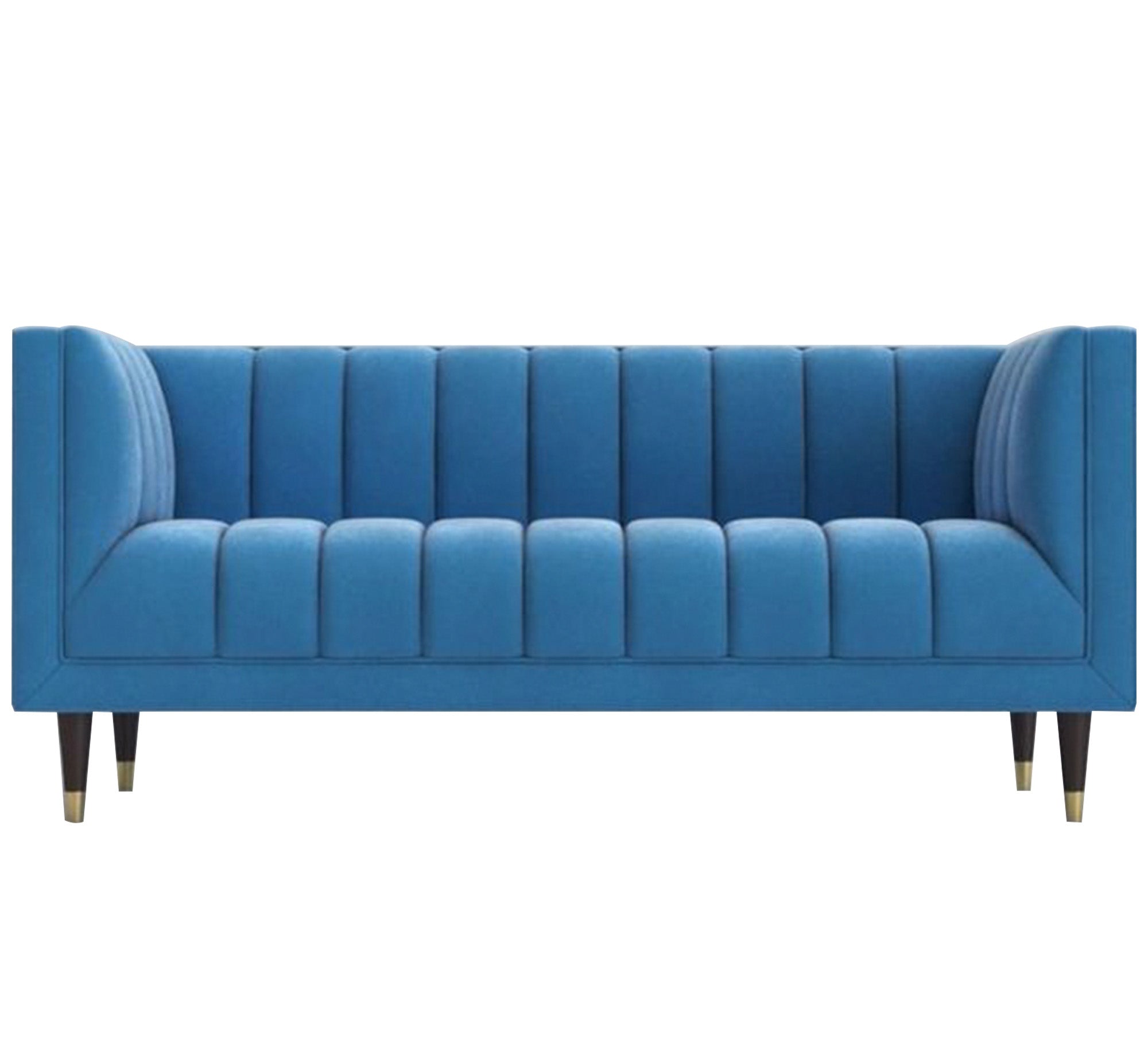 Blue Sofa: Recessed Lines for Modern Elegance - Vitrine Furniture - Living room Sofas