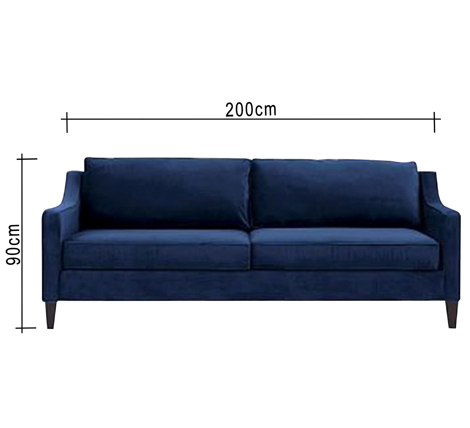 Blue sofa with curved armrests - Vitrine Furniture - Living room Sofas