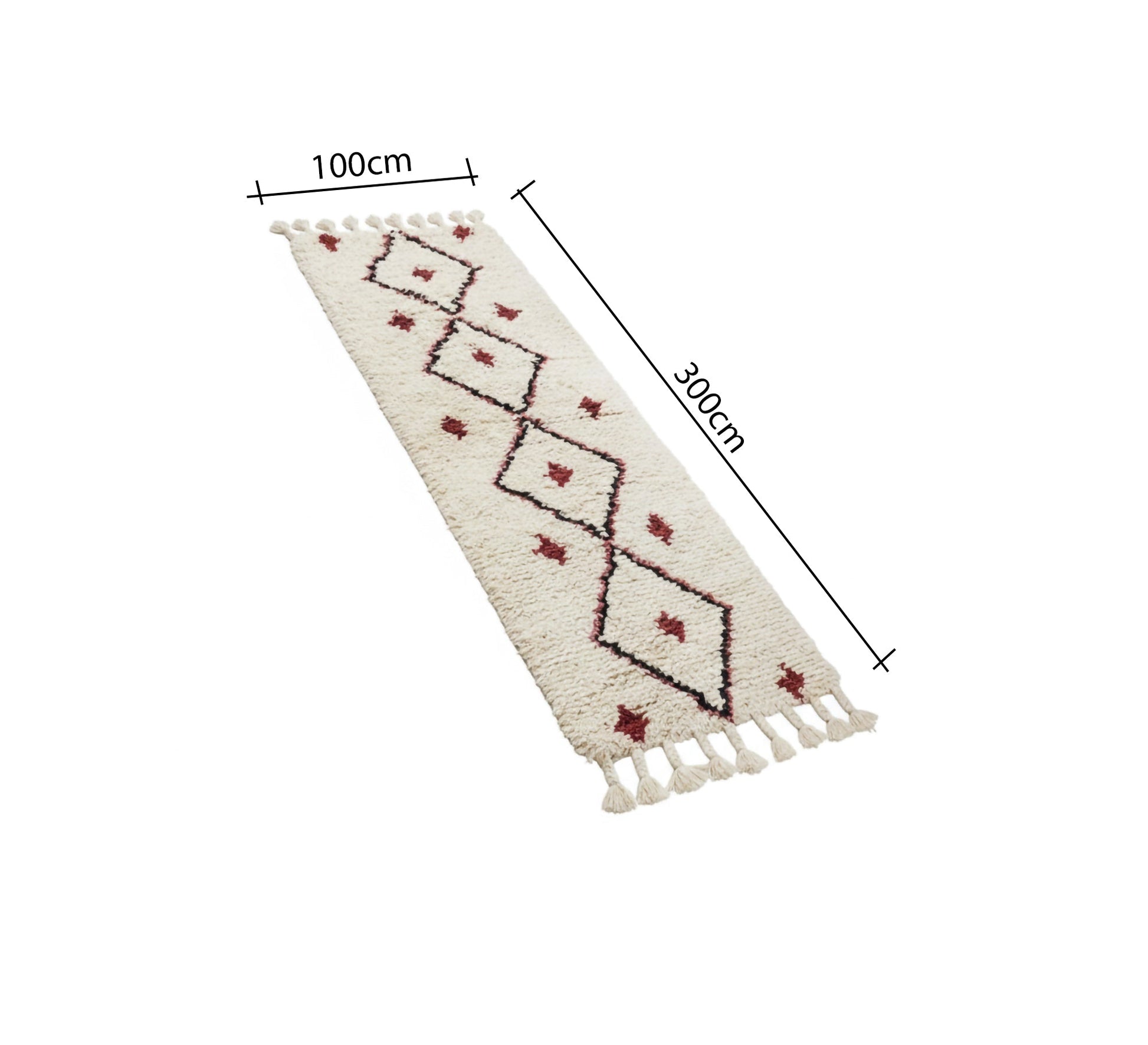 Bohemian runner rug with soft red patterns - Vitrine Furniture - Accessories