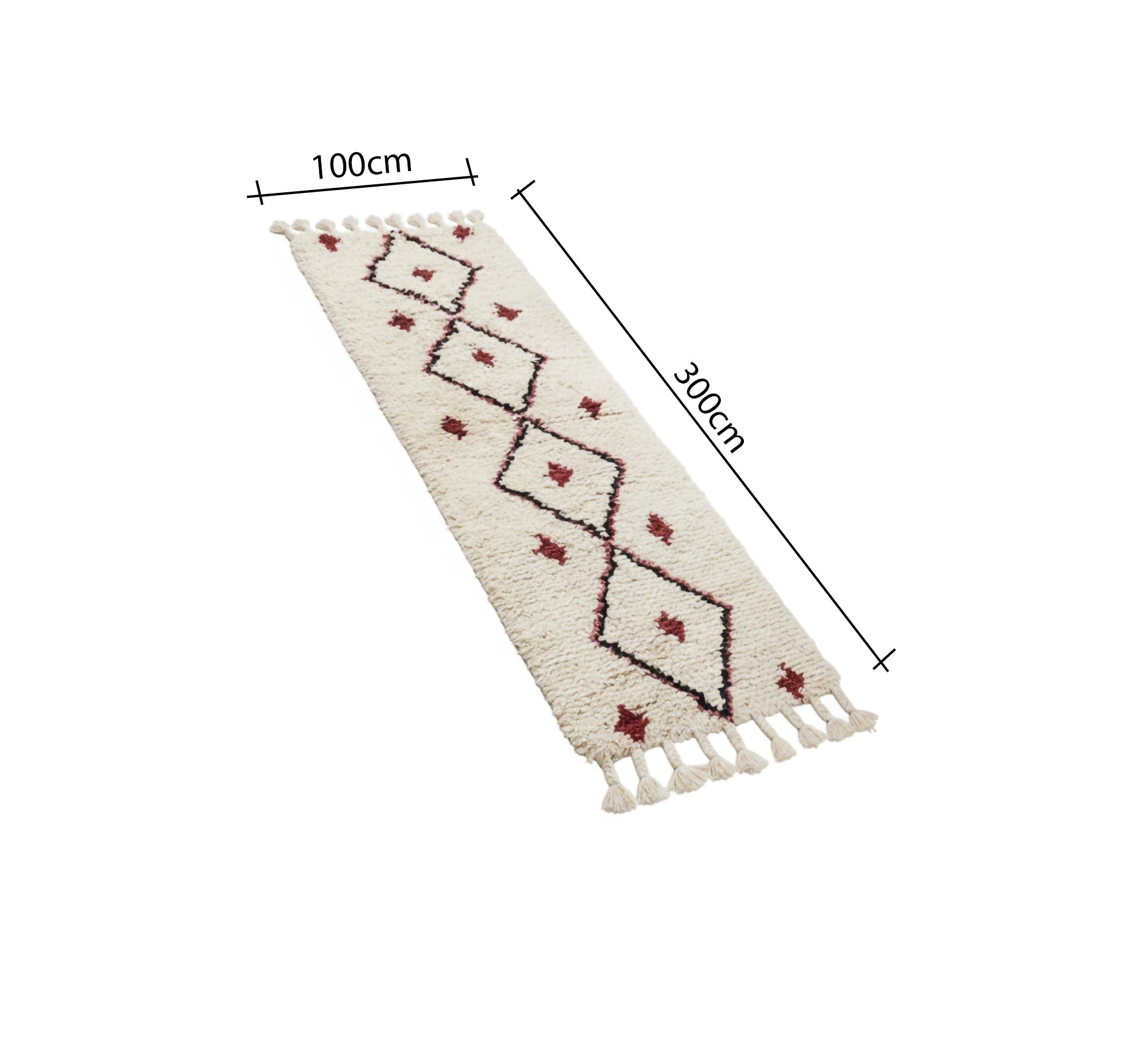 Bohemian runner rug with soft red patterns - Vitrine Furniture - Accessories