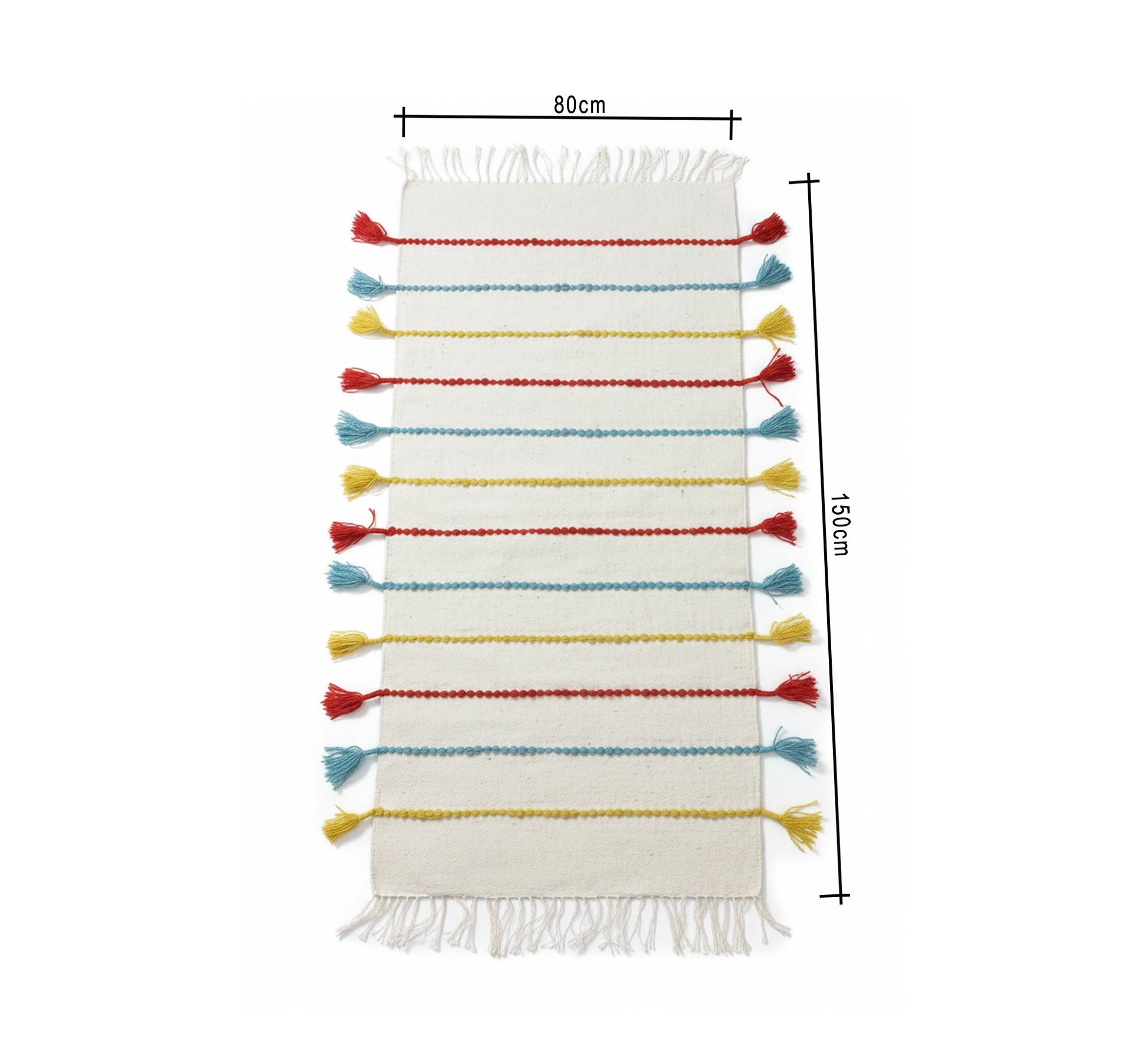 Bohemian striped rug in multiple colors - Vitrine Furniture - Accessories