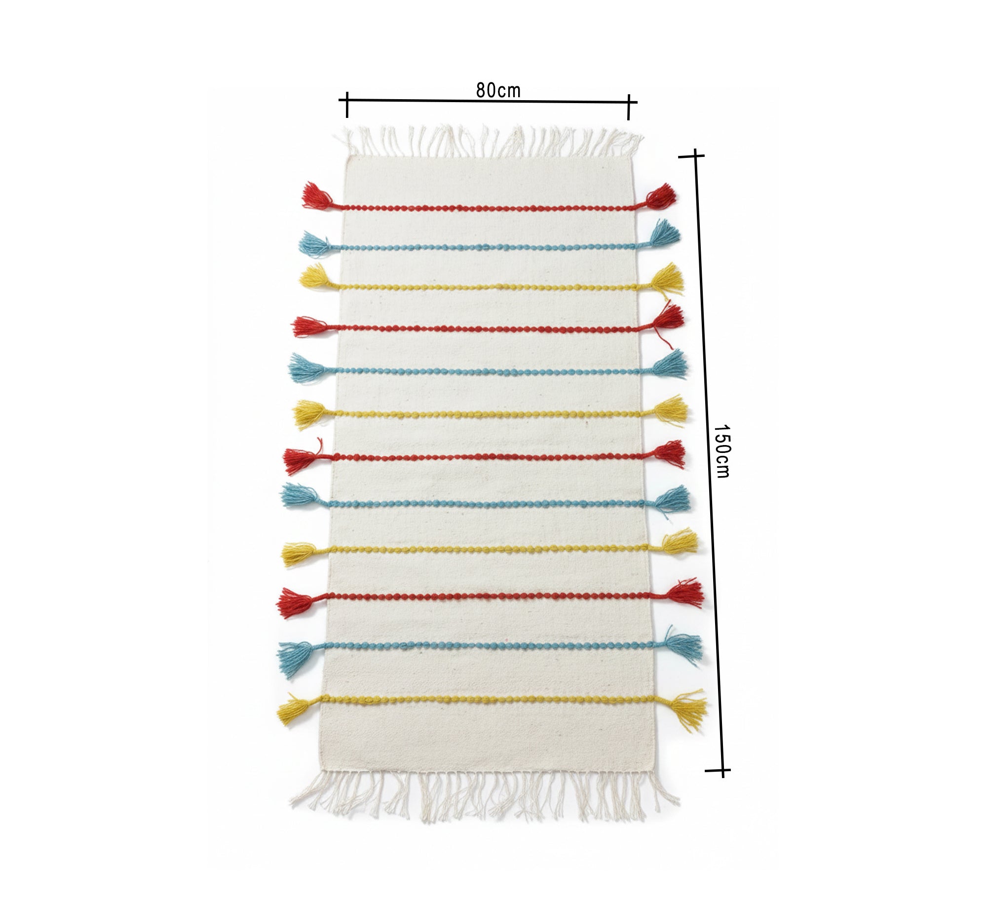 Bohemian striped rug in multiple colors - Vitrine Furniture - Accessories
