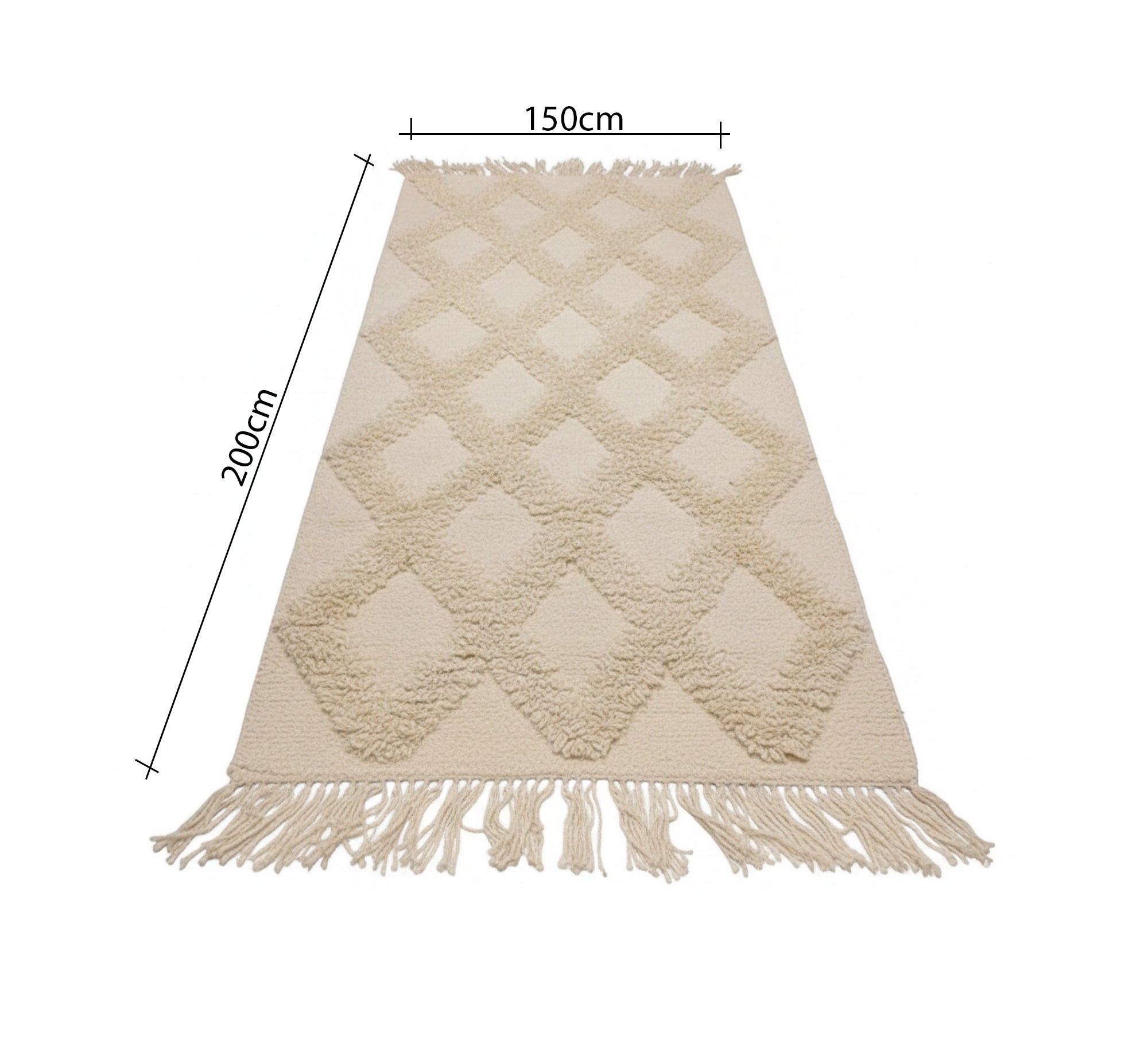 Bohemian - style rug with horizontal stripes - Vitrine Furniture - Accessories