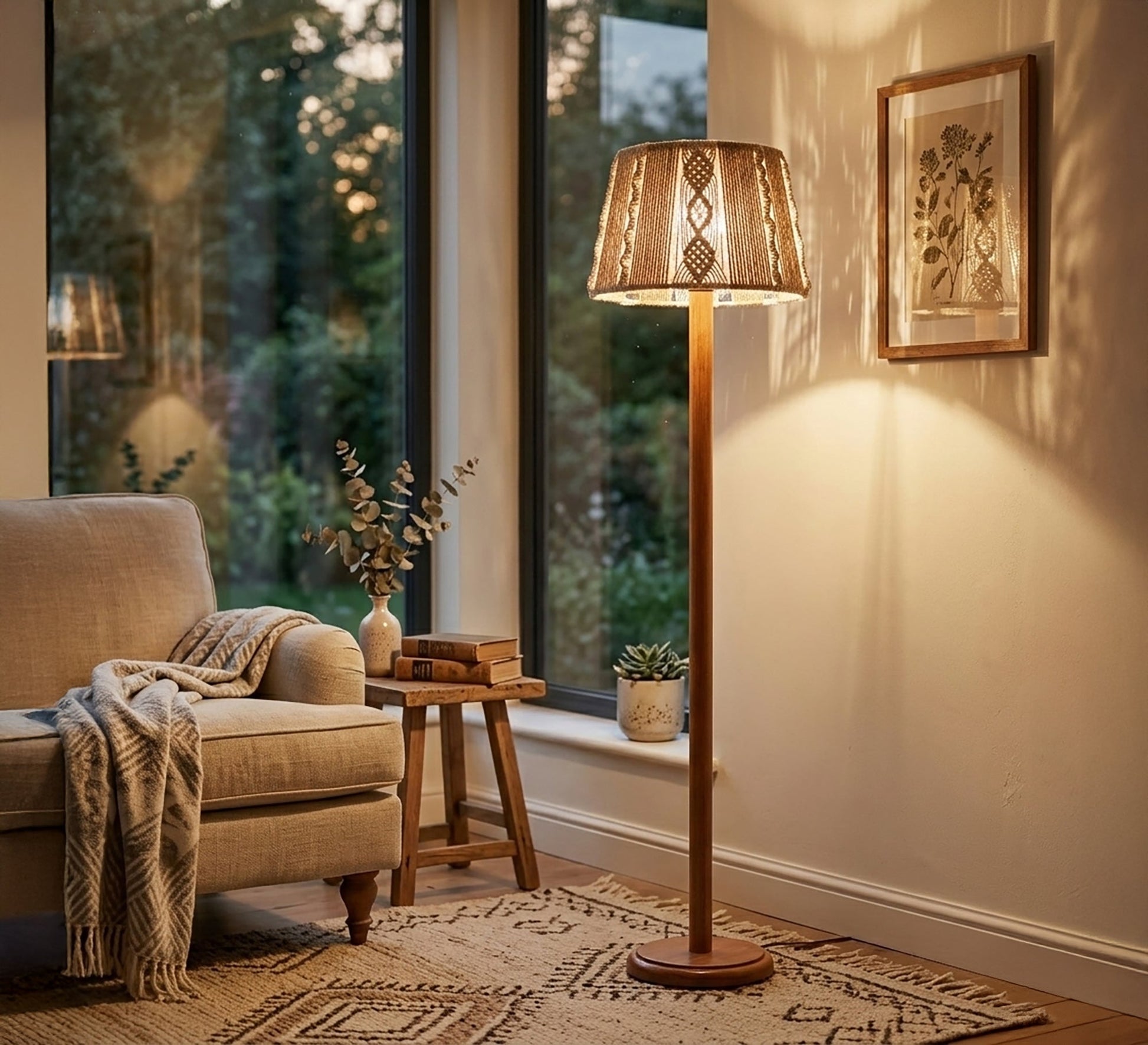 Bohemian - style wooden lamp - Vitrine Furniture - Floor lamps