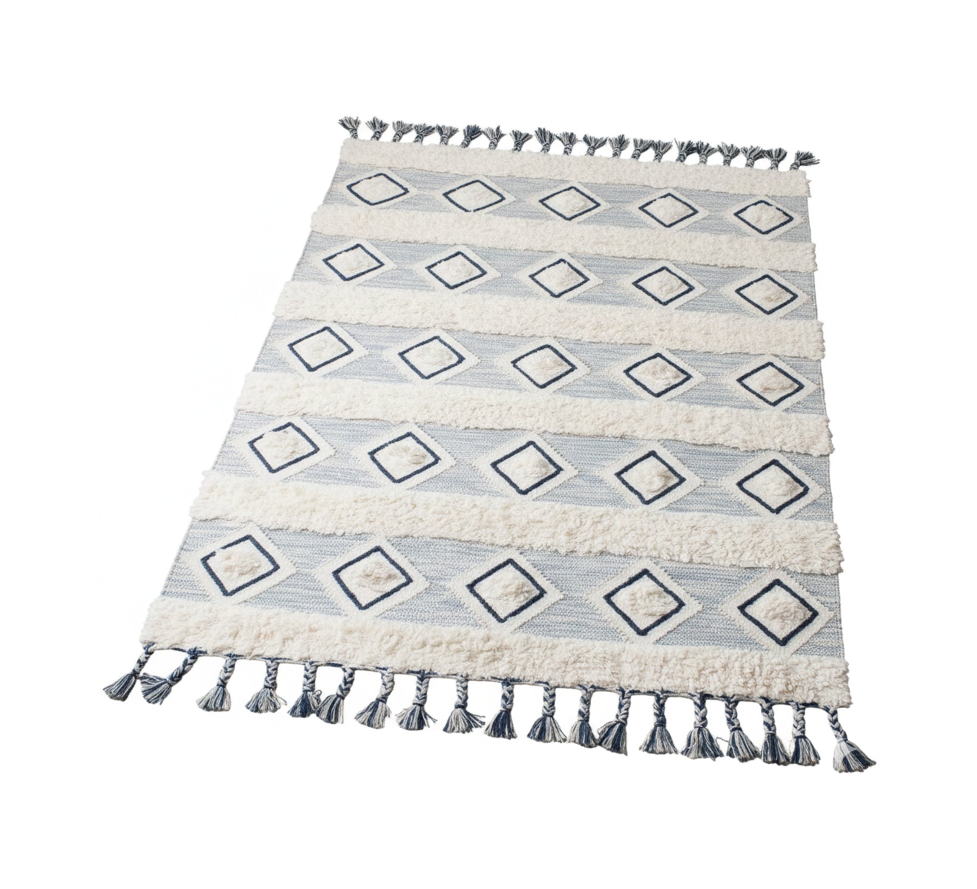 Boho rug with thick fringed edges - Vitrine Furniture - Accessories