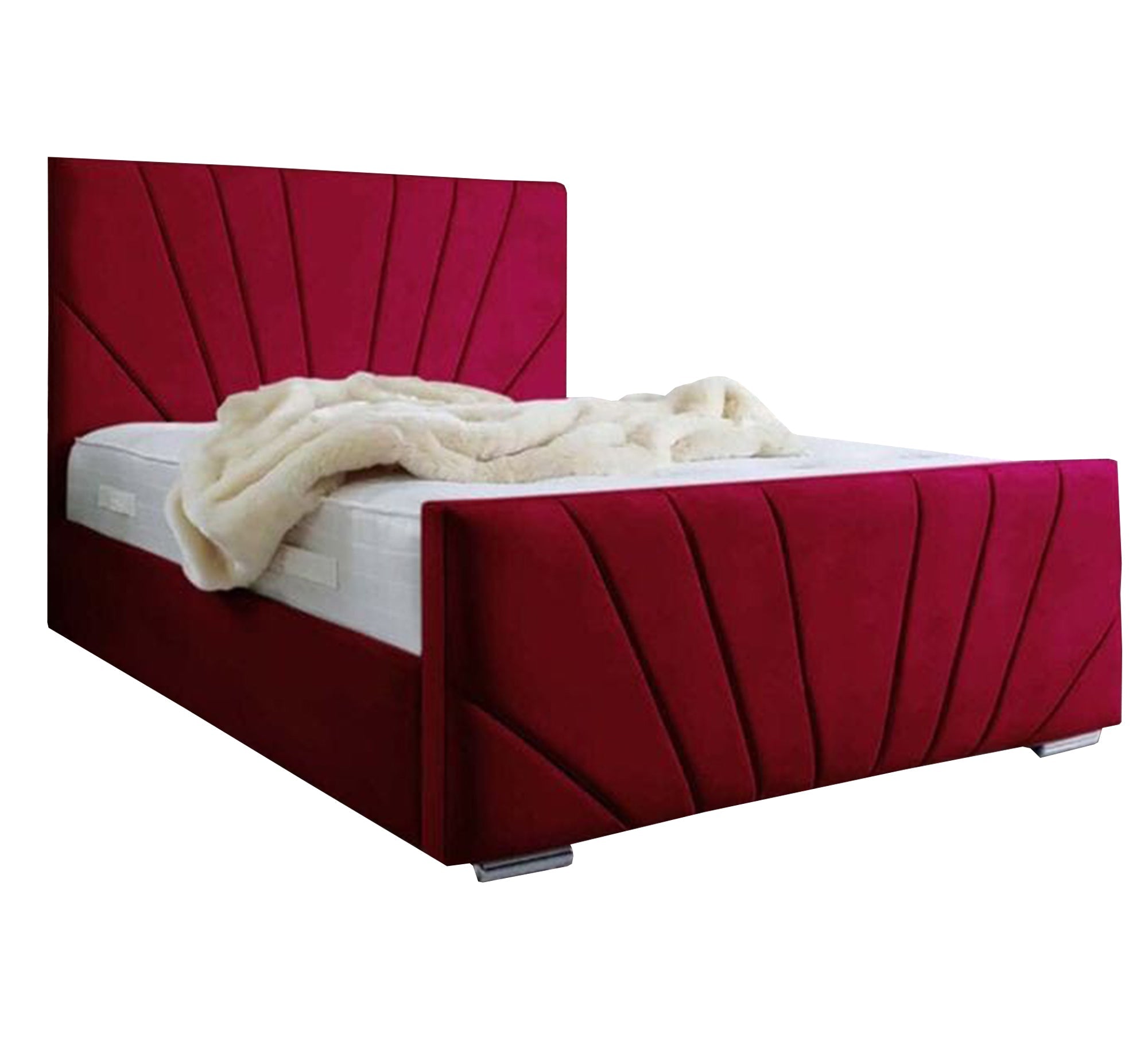 Bold red upholstered bed - Vitrine Furniture - Furniture