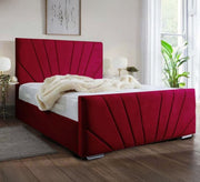 Bold red upholstered bed - Vitrine Furniture - Furniture