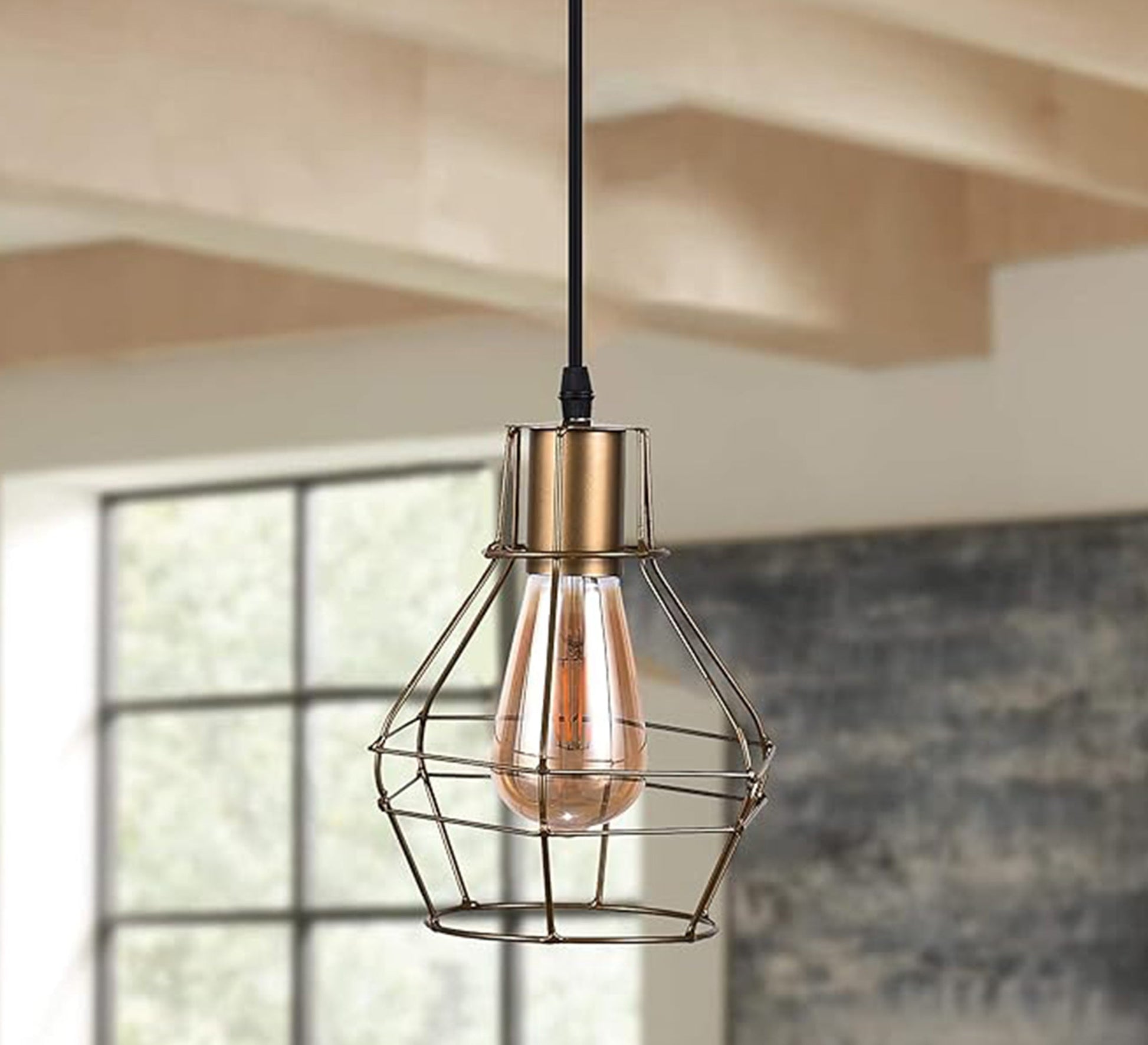 Bomb Shape Metal Ceiling Pendant - Vitrine Furniture - Lighting
