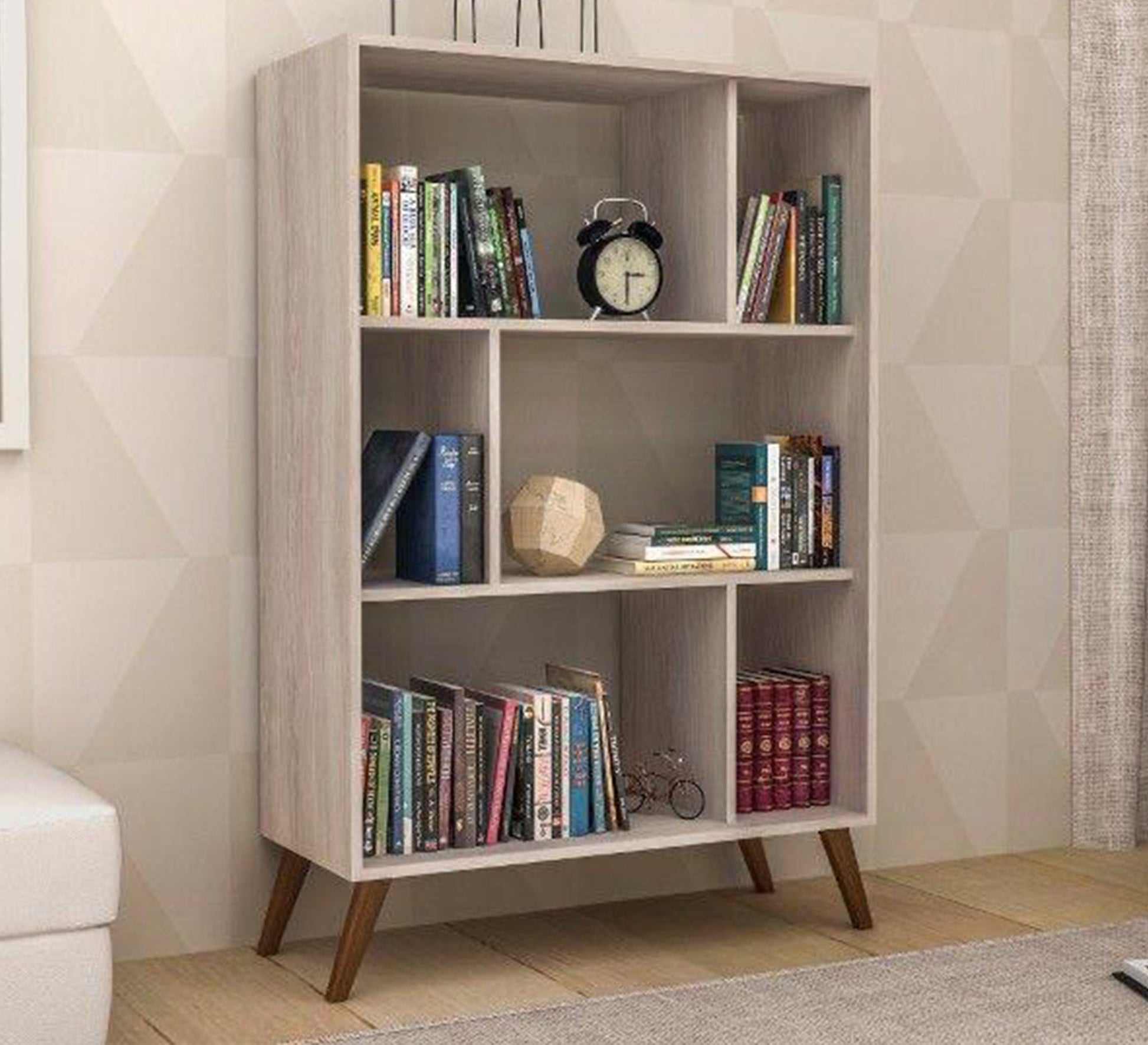 Bookcase with raised wooden legs - Vitrine Furniture - Furniture