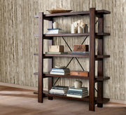 Bookshelf made of natural wood and veneer - Vitrine Furniture - Furniture
