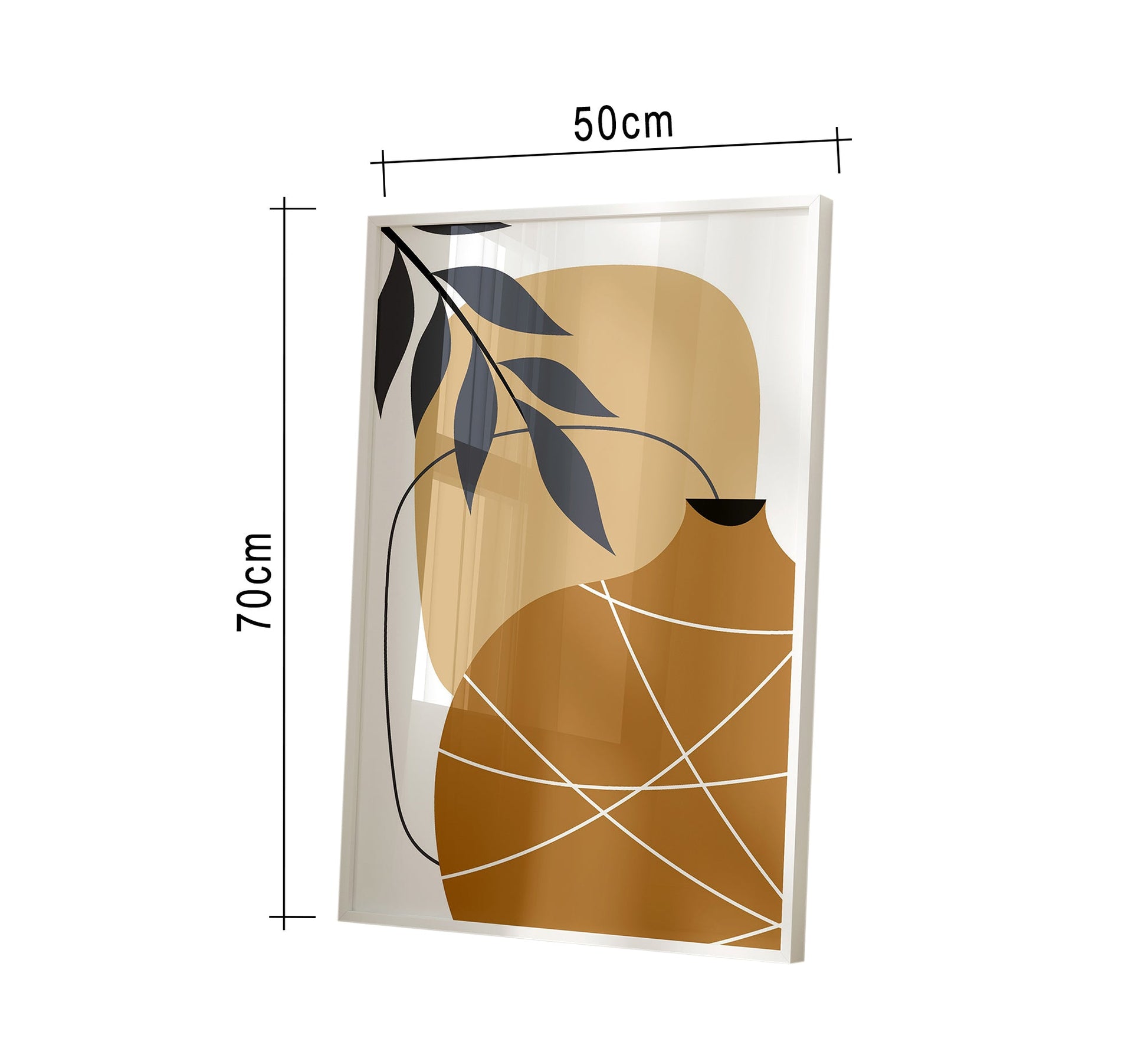 Bottle and frame painting in white - Vitrine Furniture - Décor