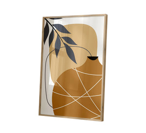 Bottle frame with golden frame - Vitrine Furniture - Décor