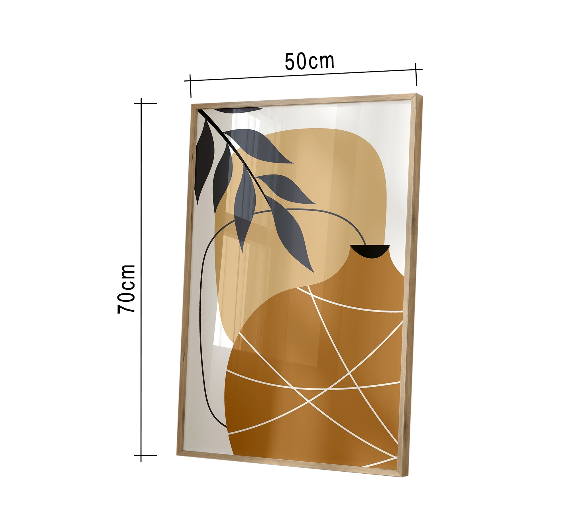 Bottle frame with golden frame - Vitrine Furniture - Décor