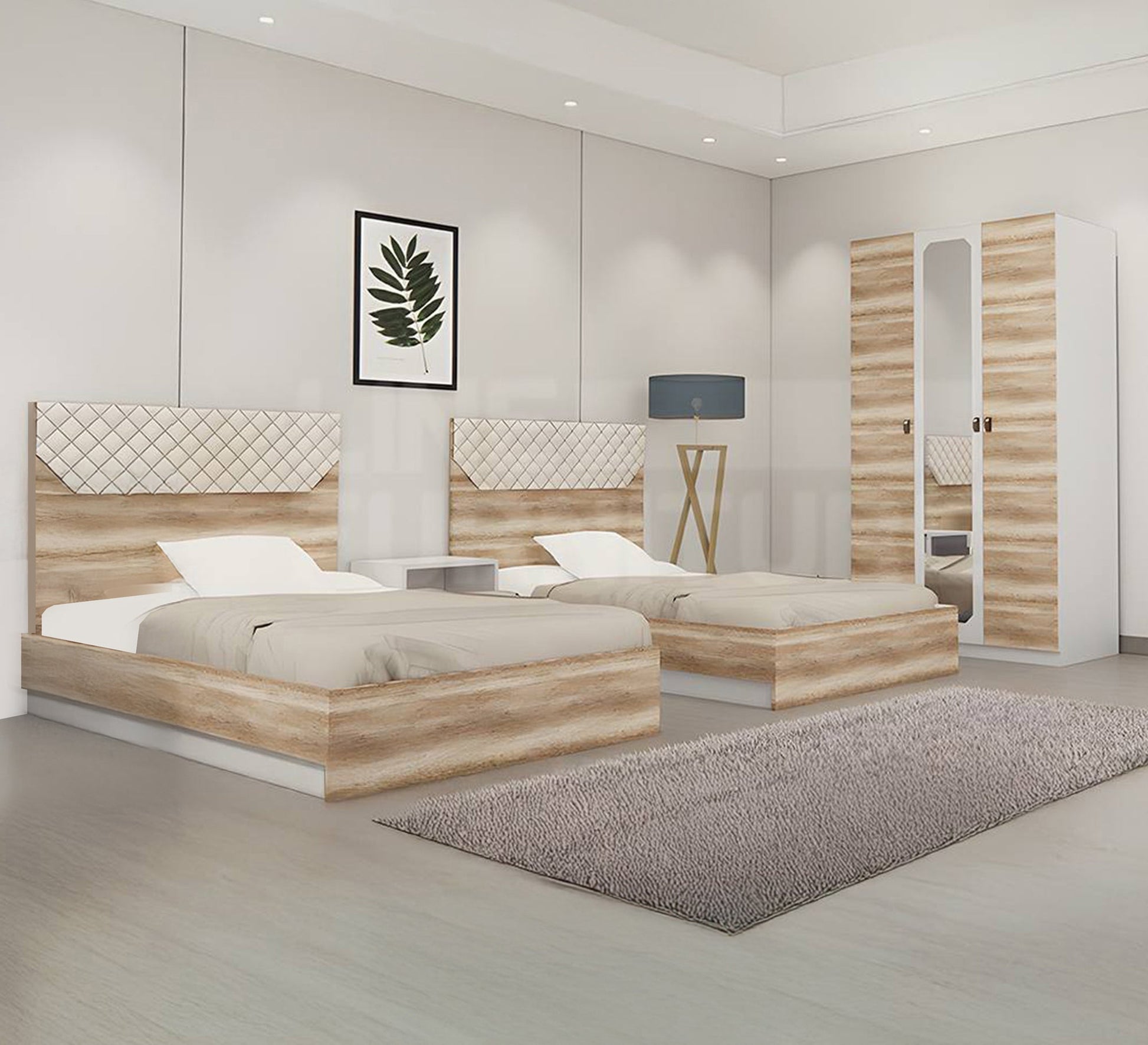 Boys' bedroom with a three - door wardrobe - Vitrine Furniture - Furniture