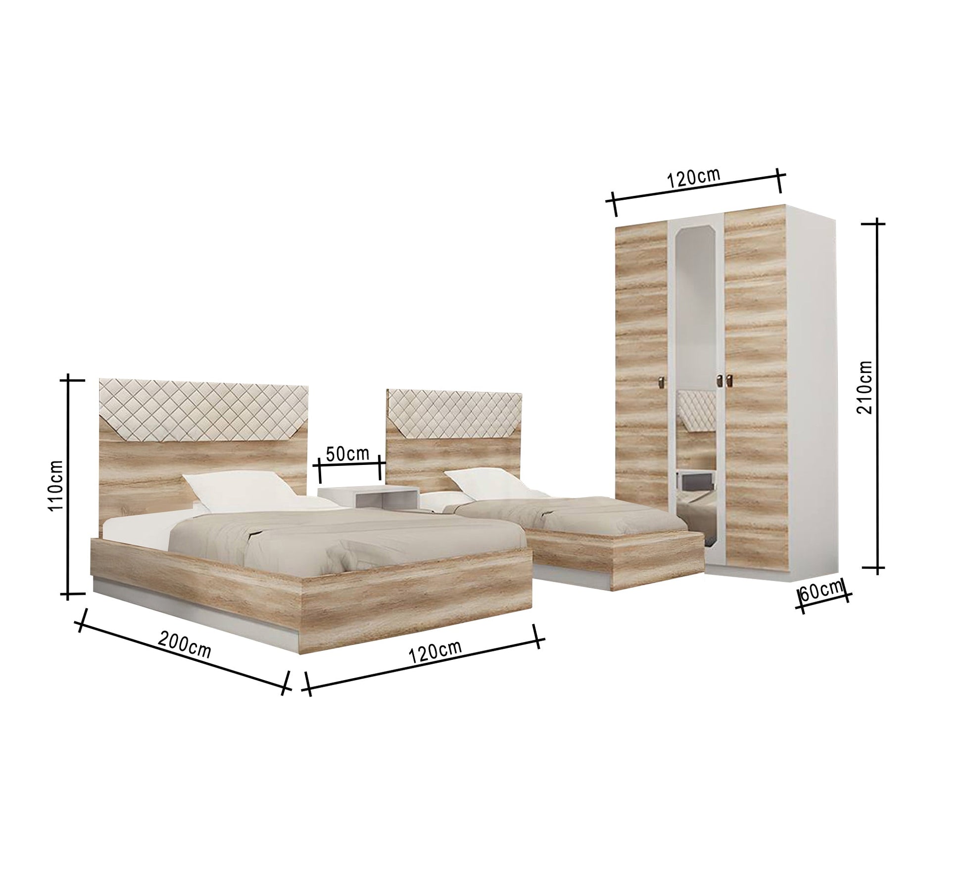 Boys' bedroom with a three - door wardrobe - Vitrine Furniture - Furniture