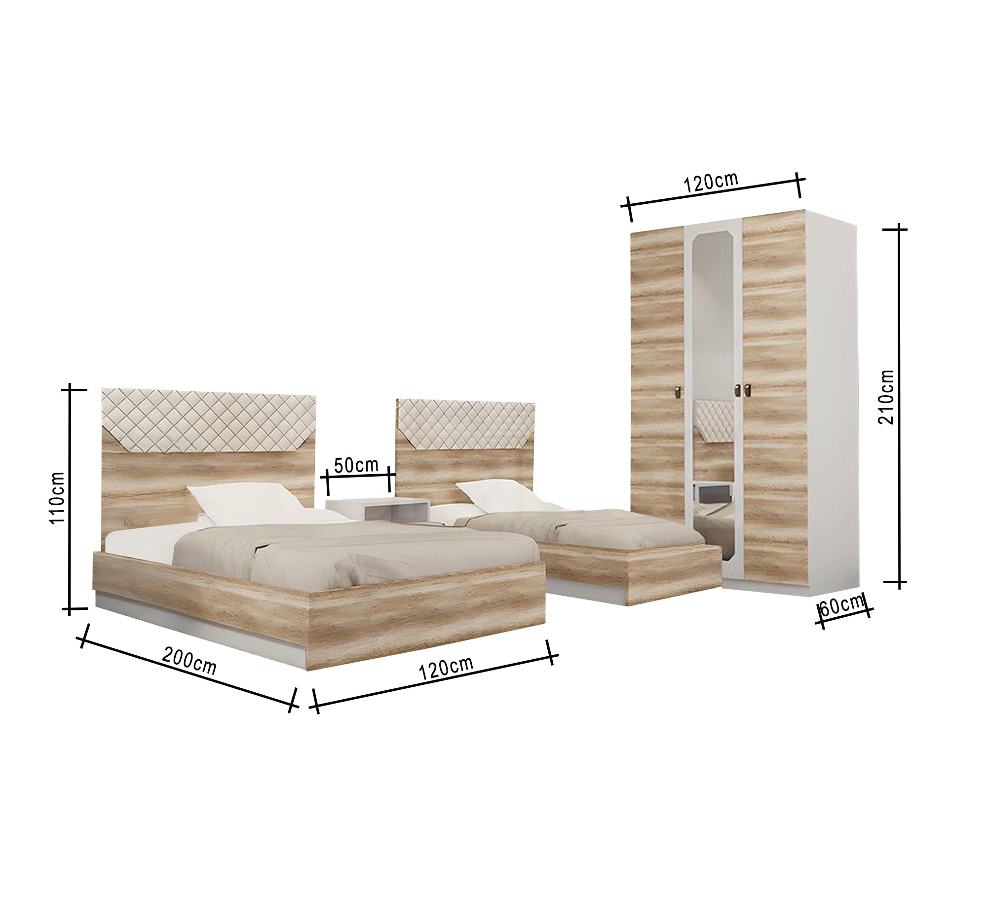 Boys' bedroom with a three - door wardrobe - Vitrine Furniture - Furniture