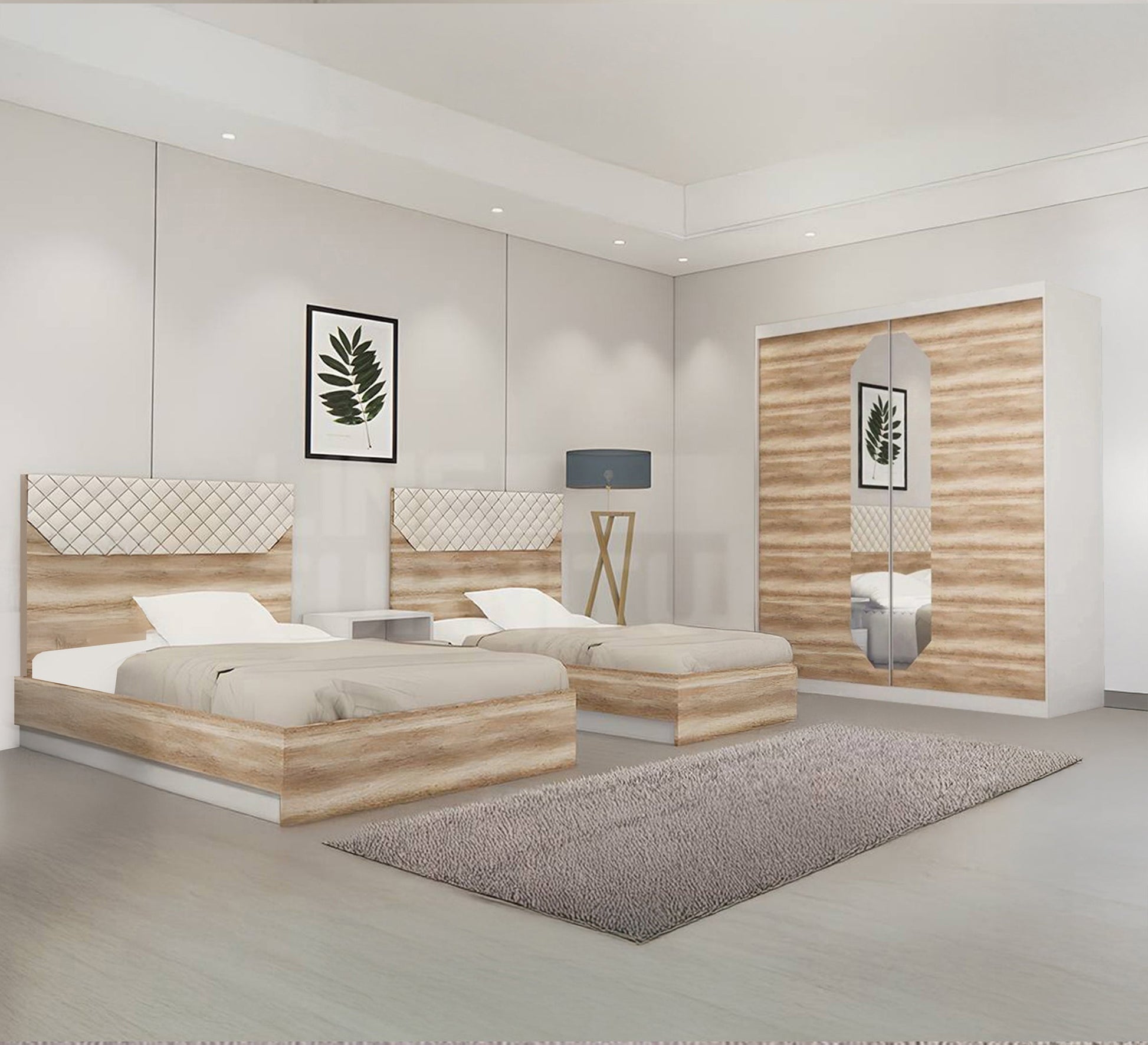 Boys' bedroom with sliding wardrobe - Vitrine Furniture - Furniture