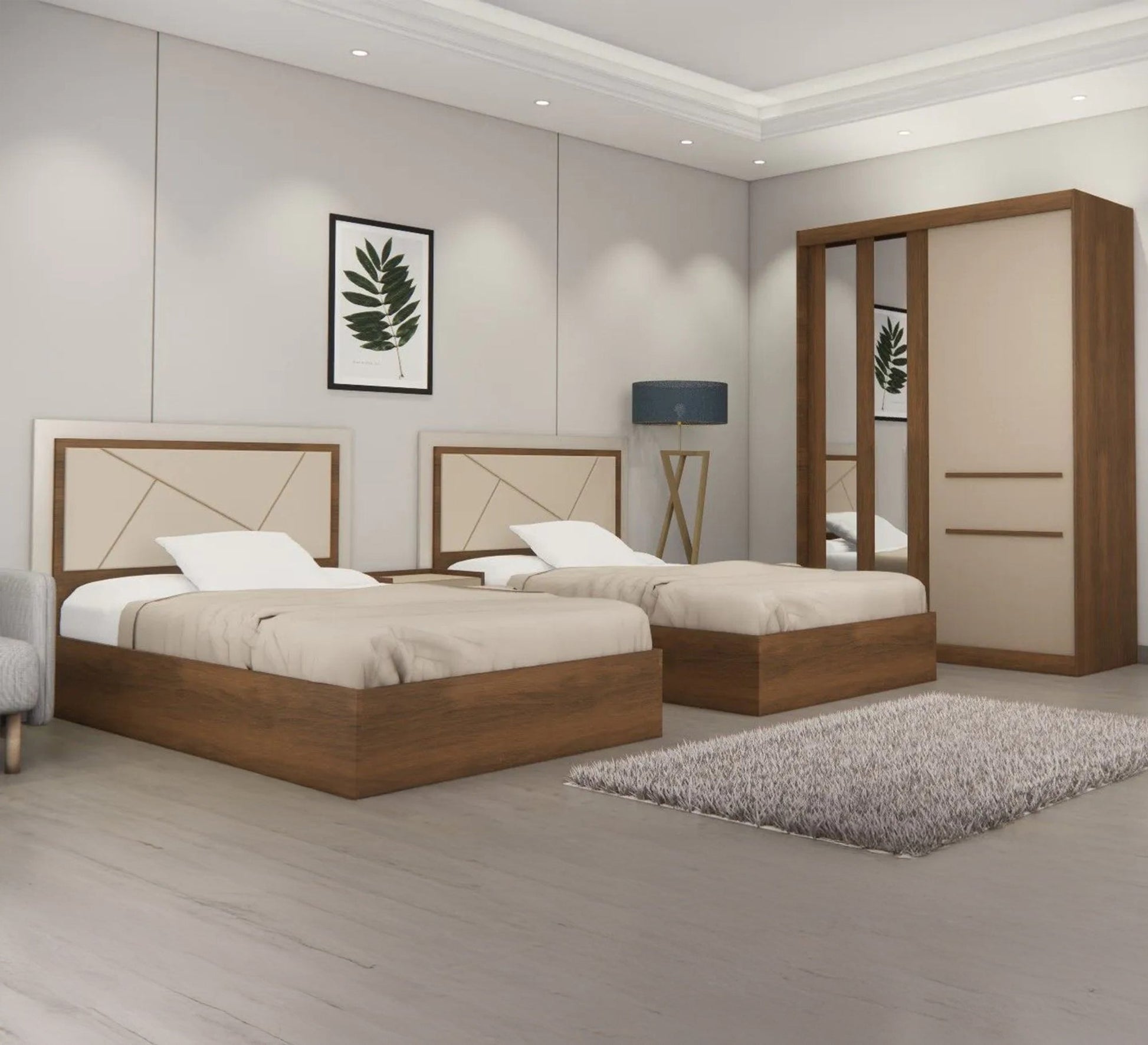 Boys' bedroom with two beds - Vitrine Furniture - Furniture