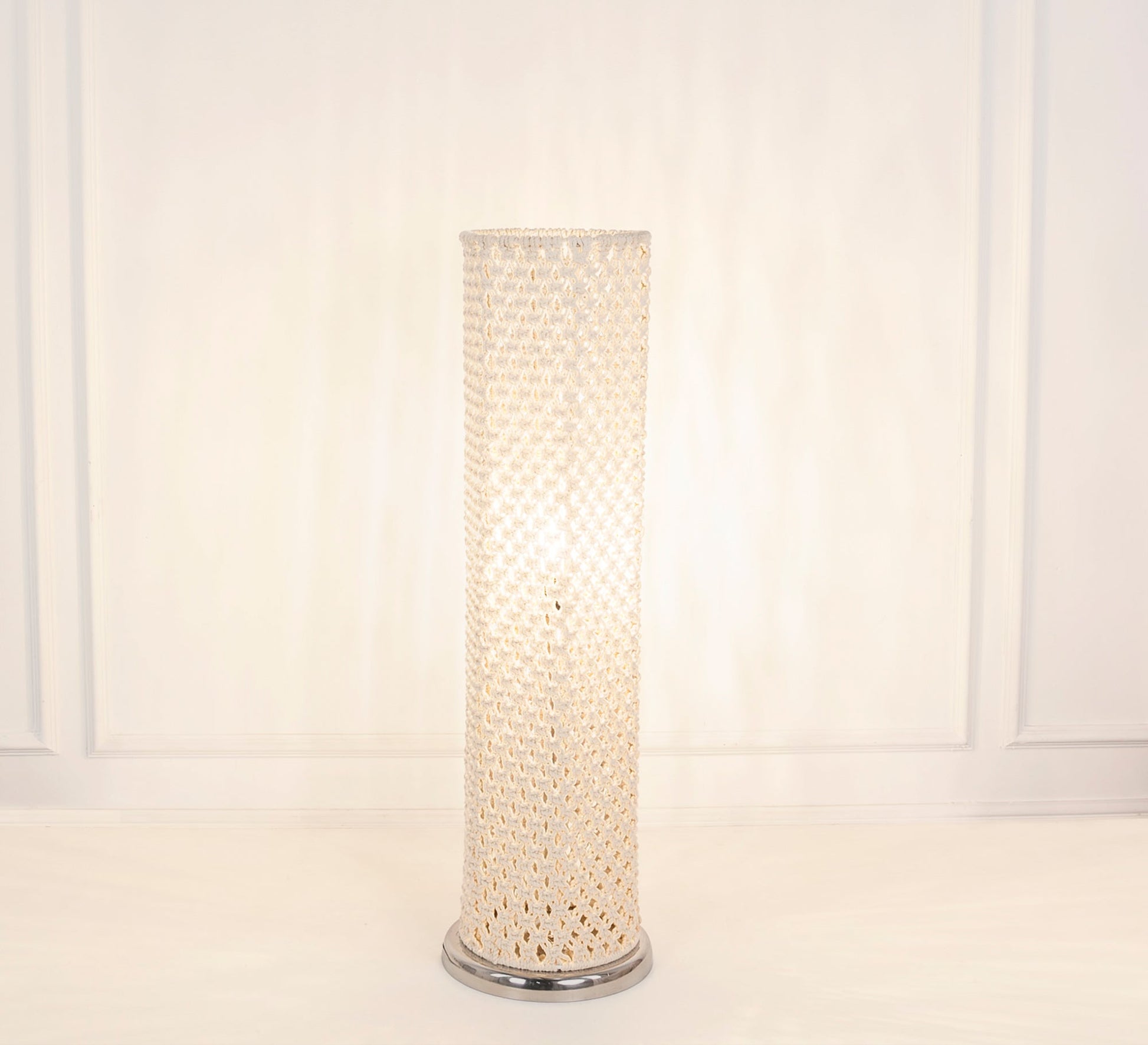 Braided macrame floor lamp - Vitrine Furniture - Lighting