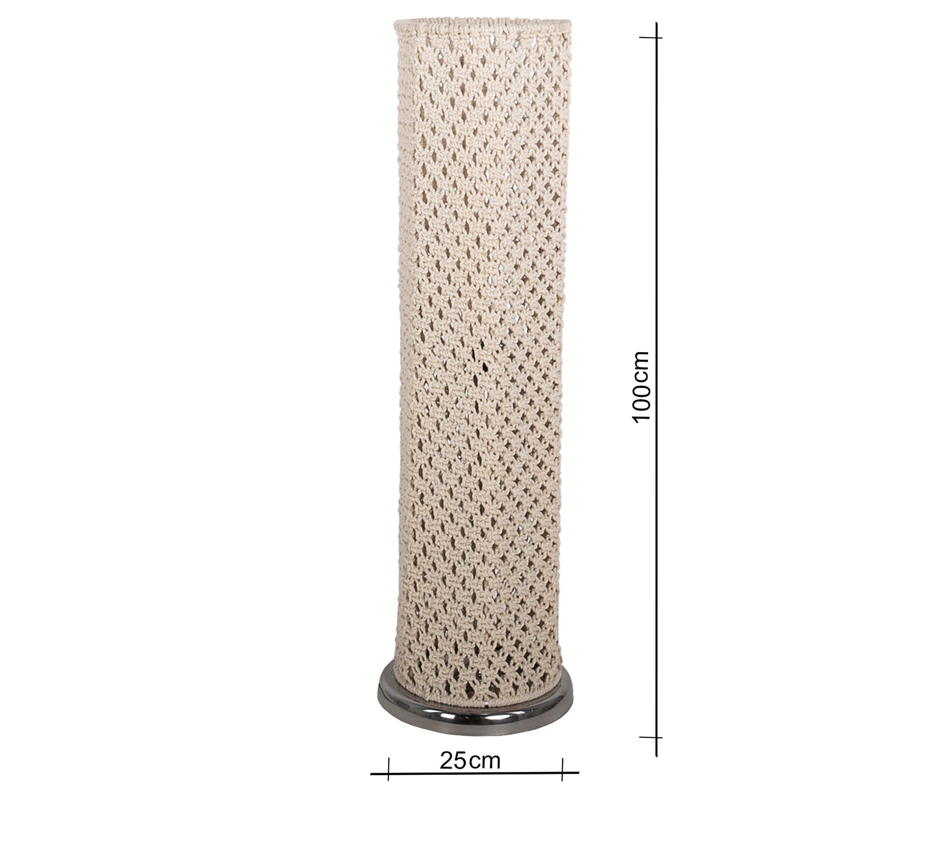 Braided macrame floor lamp - Vitrine Furniture - Lighting