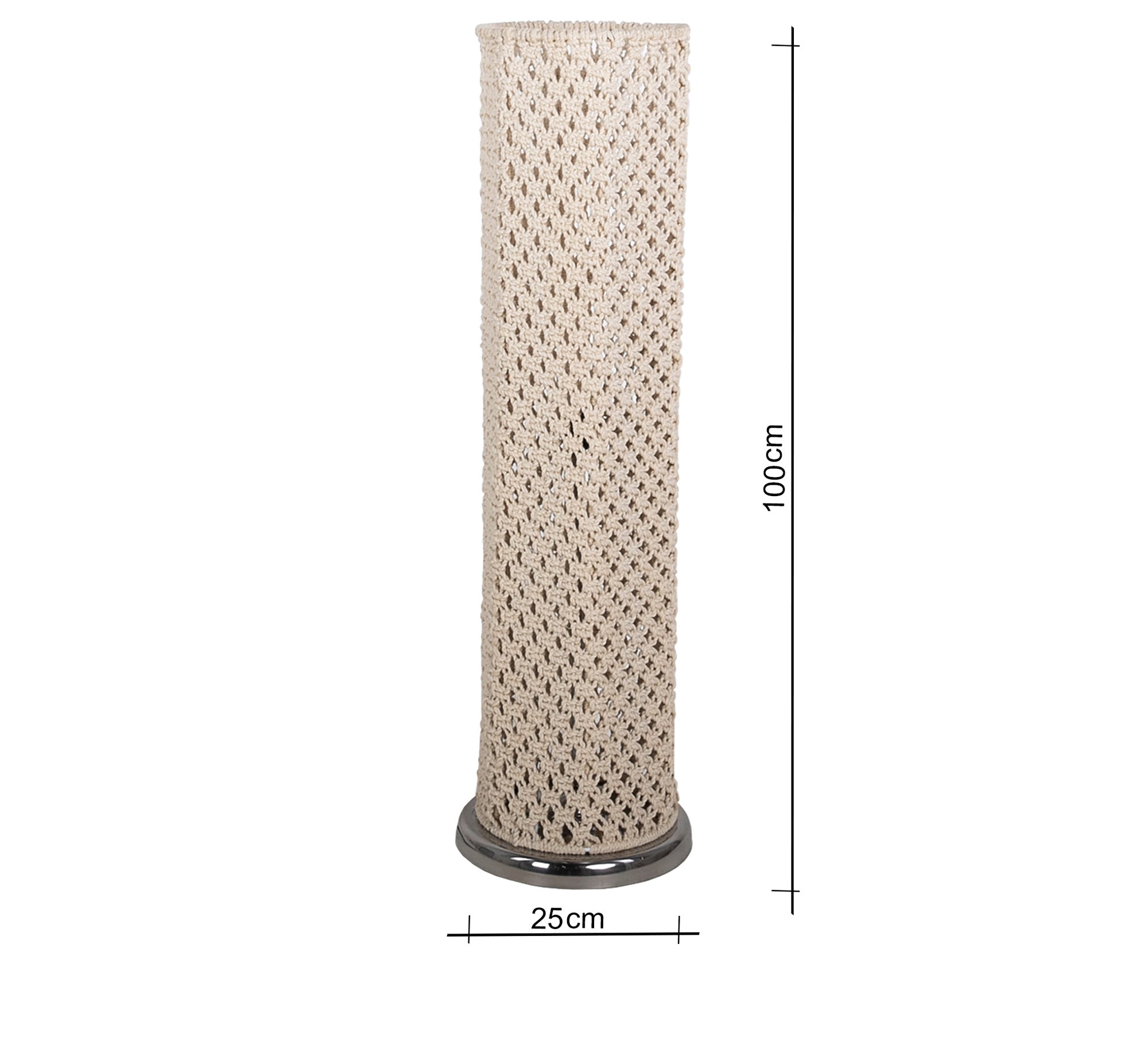 Braided macrame floor lamp - Vitrine Furniture - Lighting