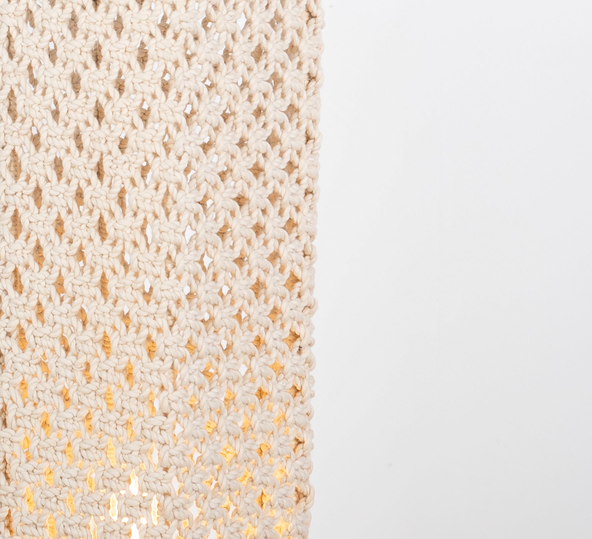 Braided macrame floor lamp - Vitrine Furniture - Lighting