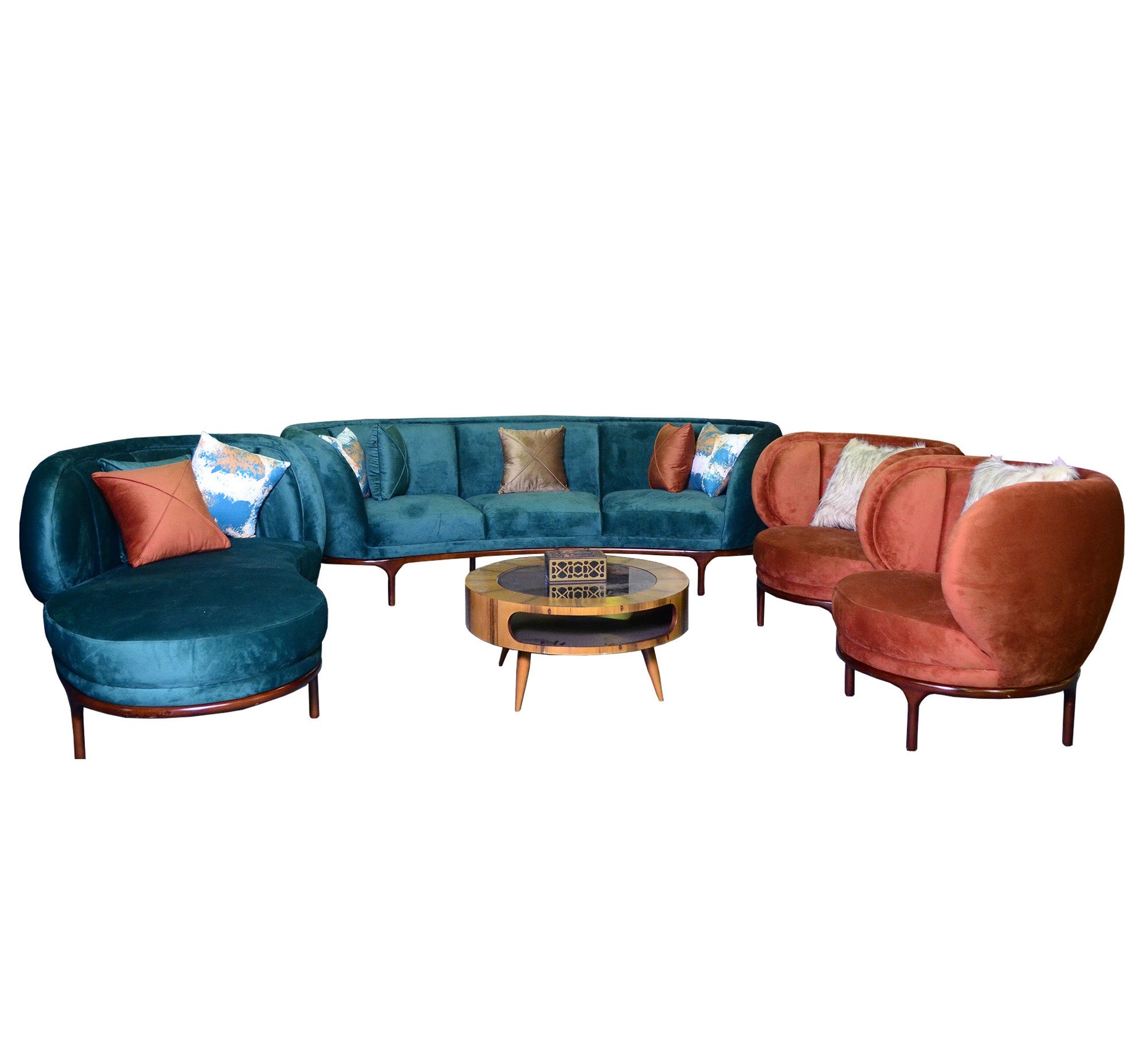 Brick * Turquoise living room - Vitrine Furniture - Living room sets