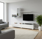 Bright Living White Screen TV Unit: Stylish & Functional - Vitrine Furniture - TV Table & Cabinet