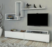 Bright Living White Screen TV Unit: Stylish & Functional - Vitrine Furniture - TV Table & Cabinet