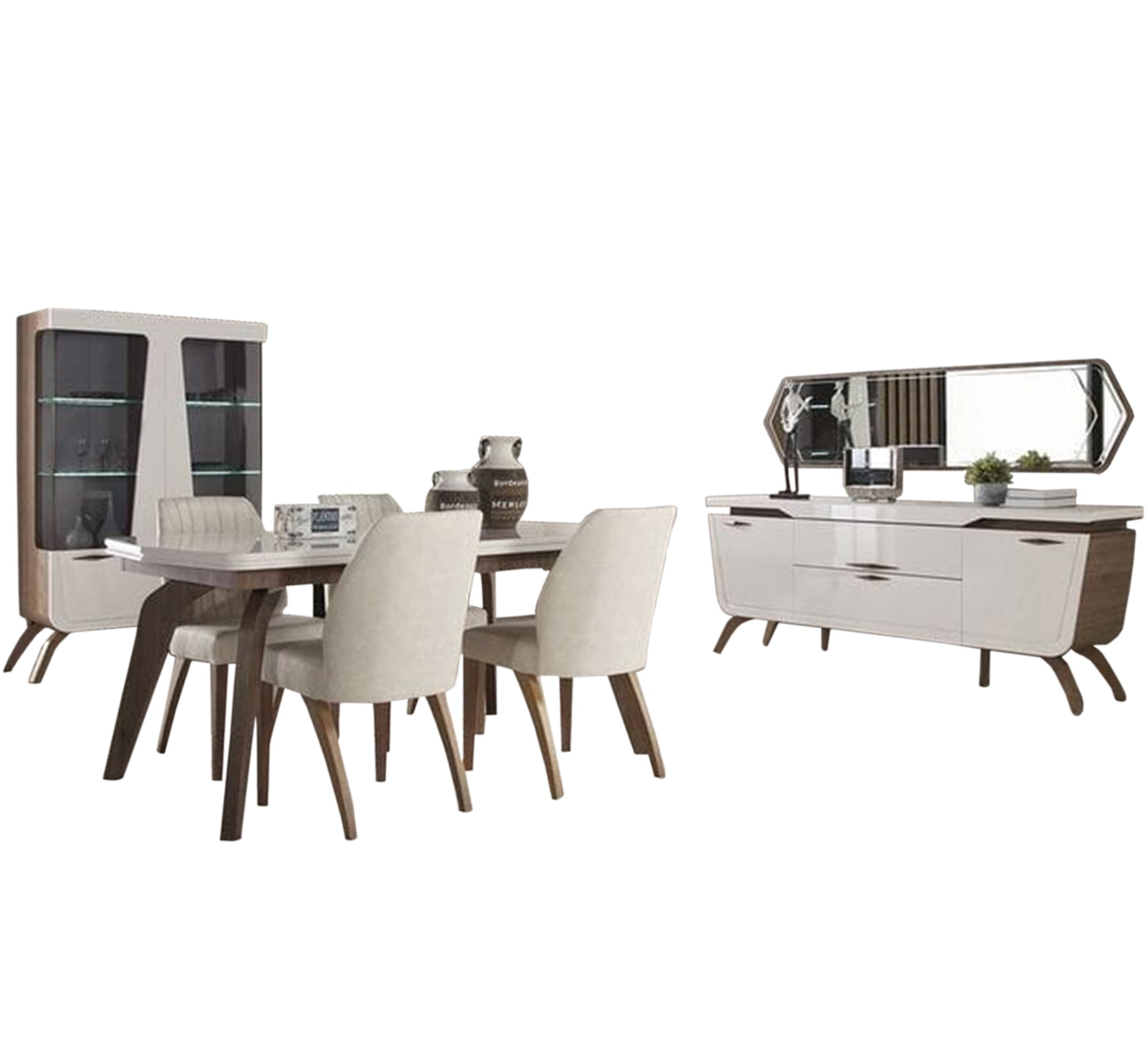 Bright white dining room - Vitrine Furniture - Sets