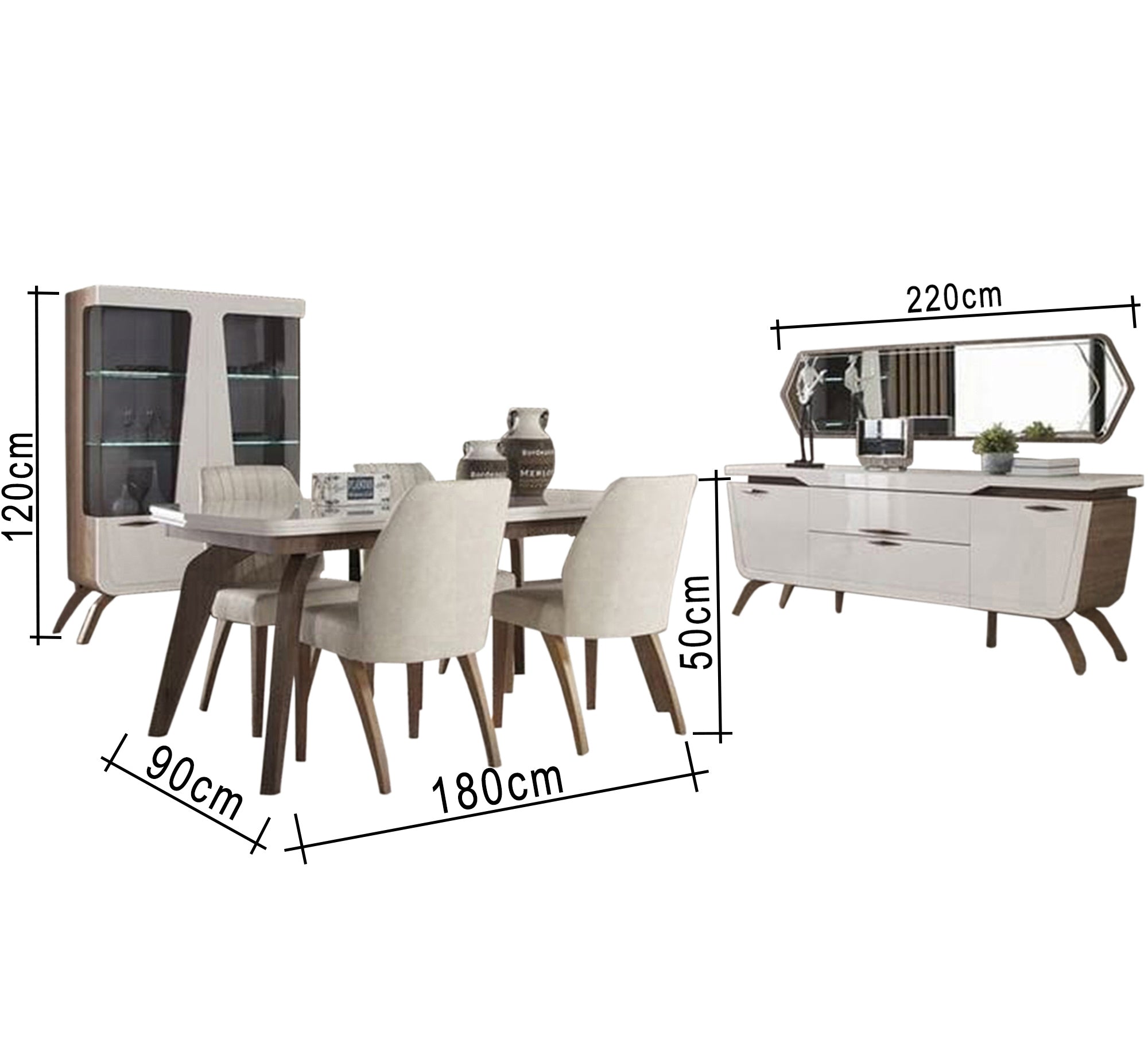 Bright white dining room - Vitrine Furniture - Sets
