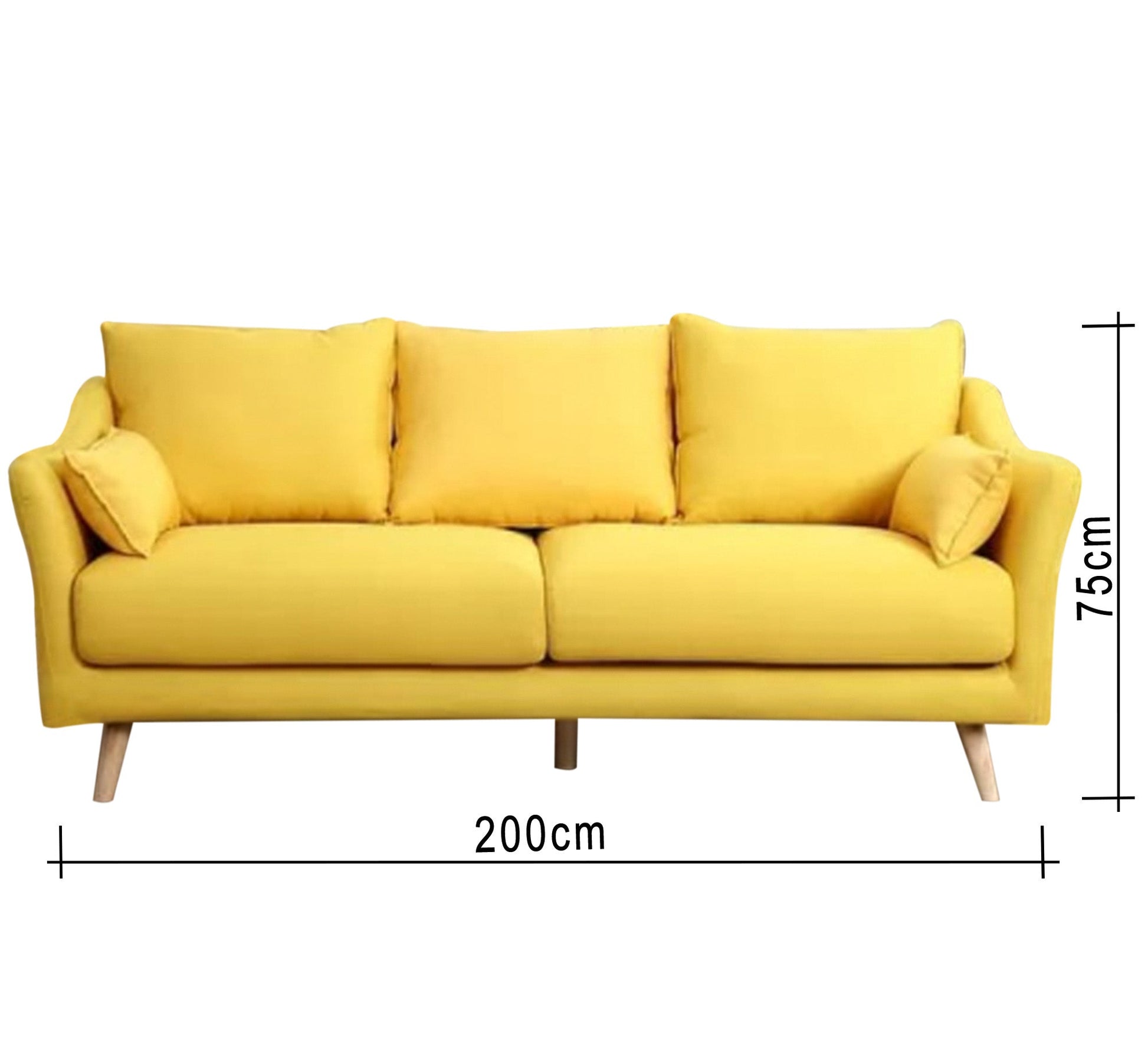 Bright Yellow Sofa, Vibrant & Comfortable - Vitrine Furniture - Sofas