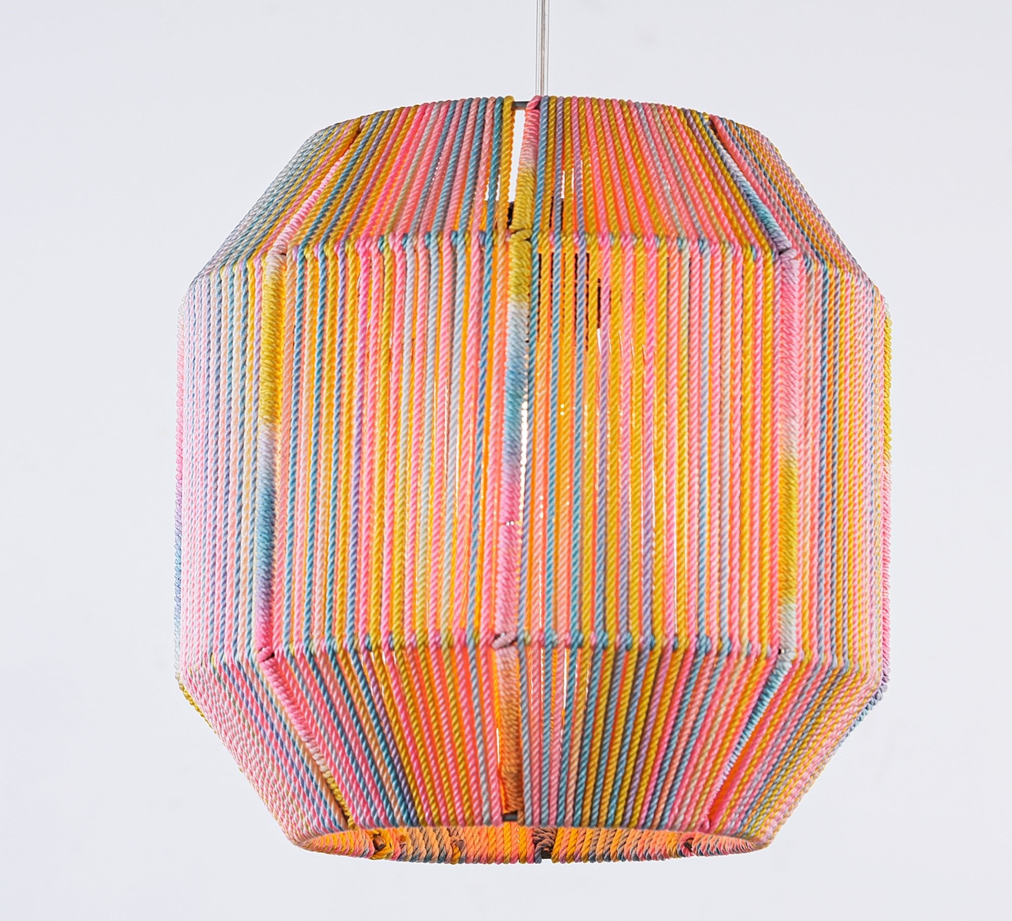 Brightly colored macrame chandelier - Vitrine Furniture - Lighting