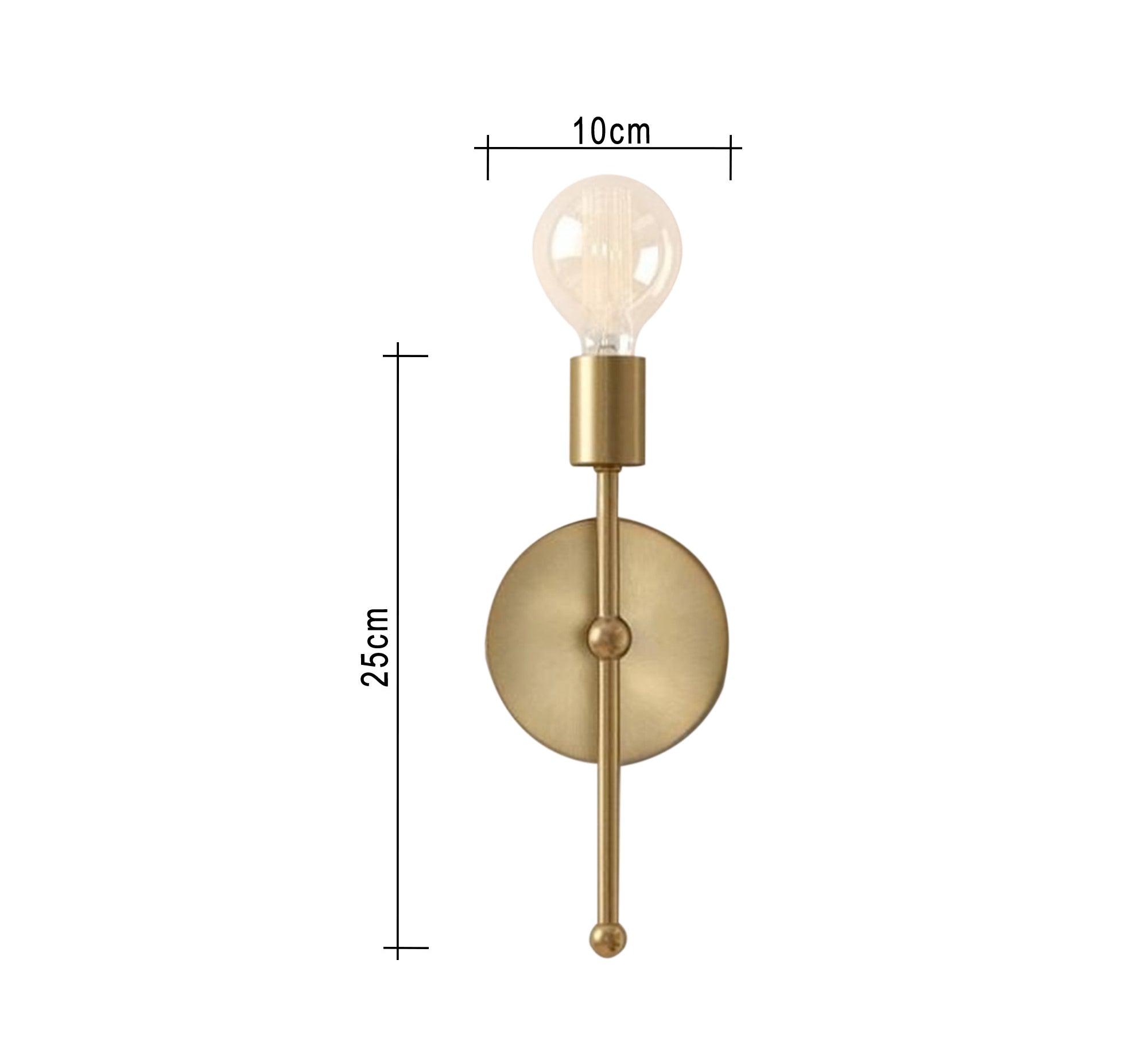 Bronze Metal Wall Lamp - Vitrine Furniture - Lighting