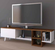 Brown and white TV cabinet - Vitrine Furniture - Furniture