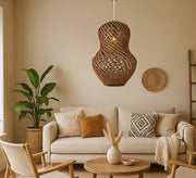 Brown bamboo pendant light - Vitrine Furniture - Lighting