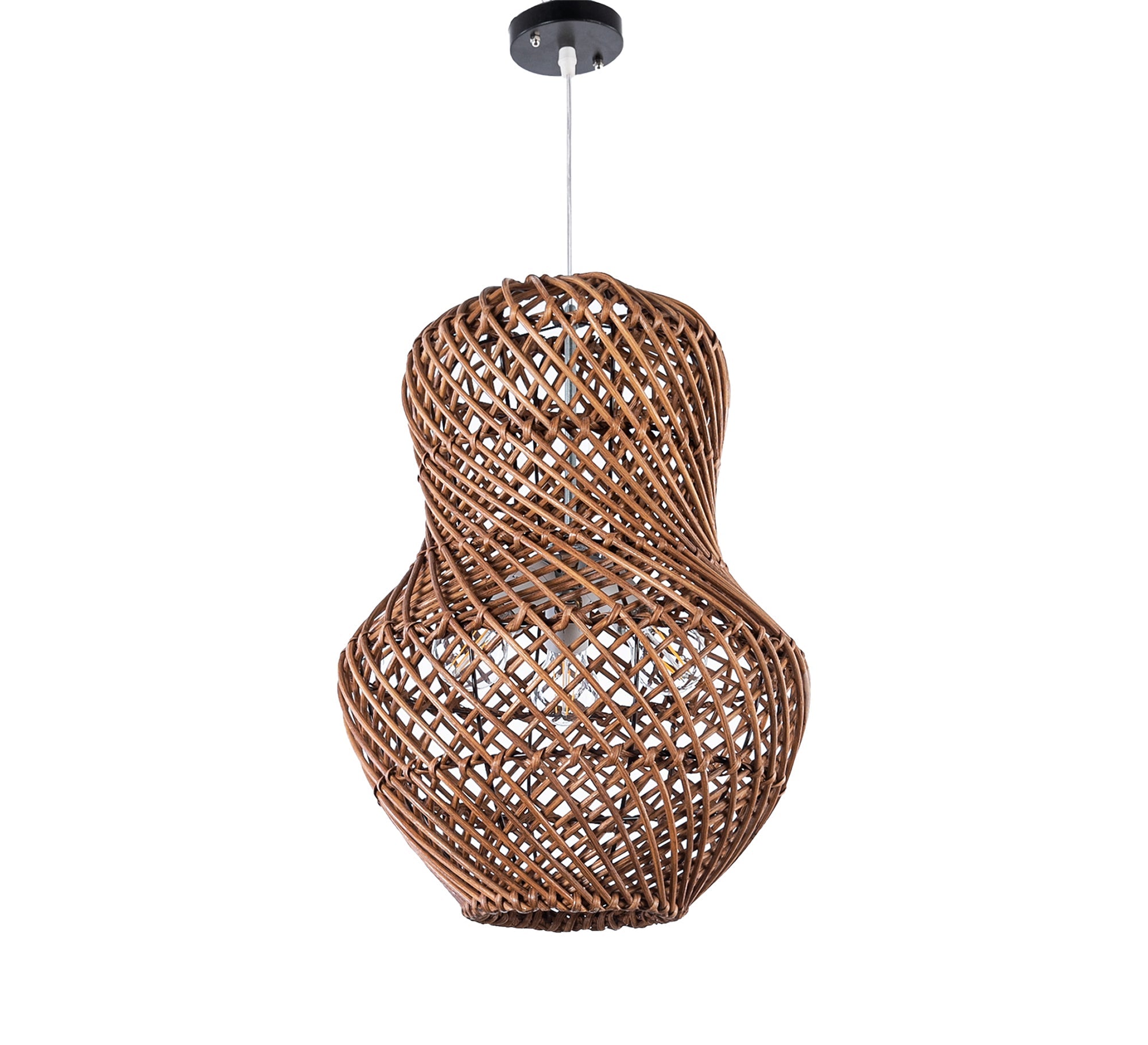 Brown bamboo pendant light - Vitrine Furniture - Lighting