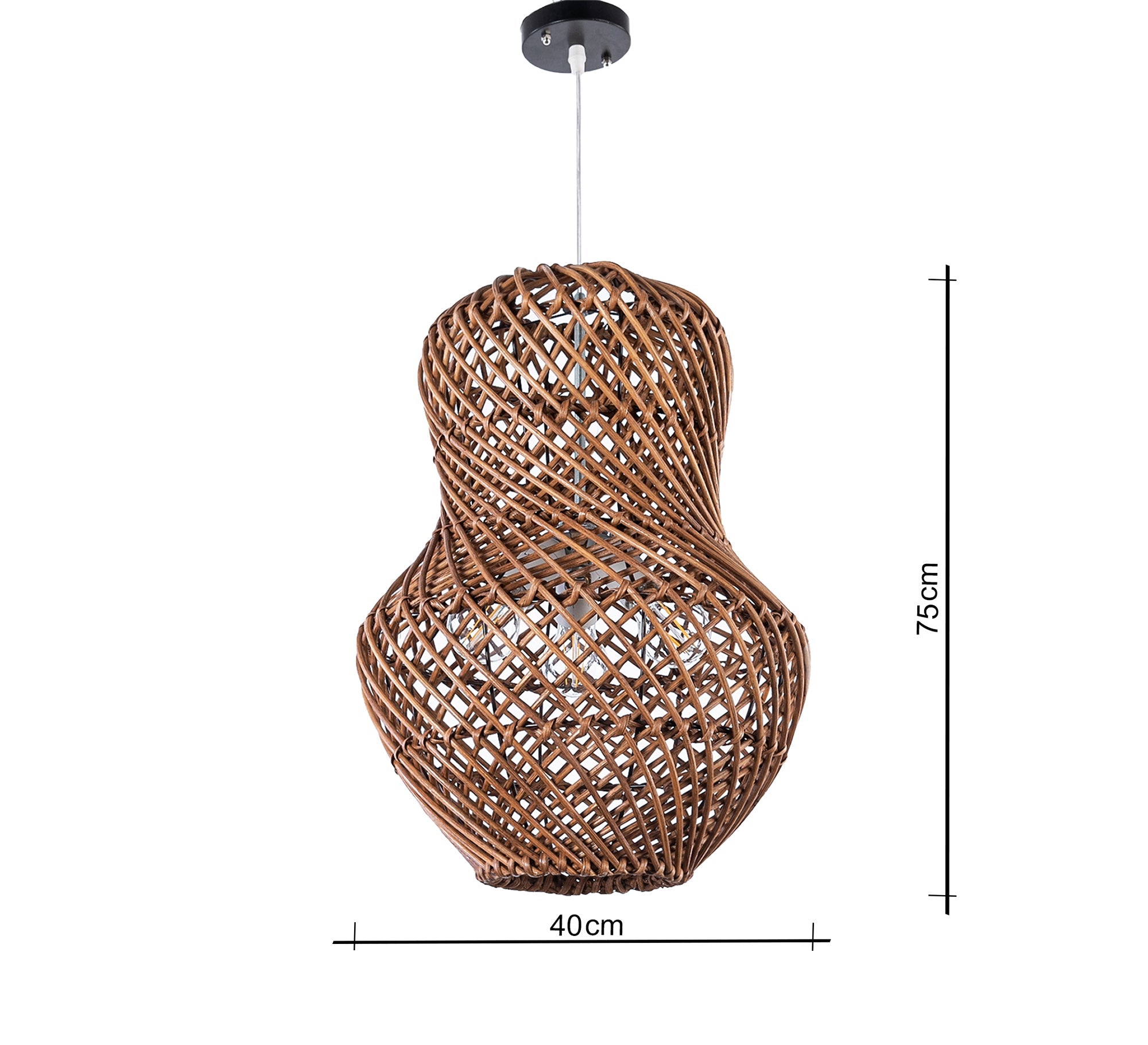 Brown bamboo pendant light - Vitrine Furniture - Lighting