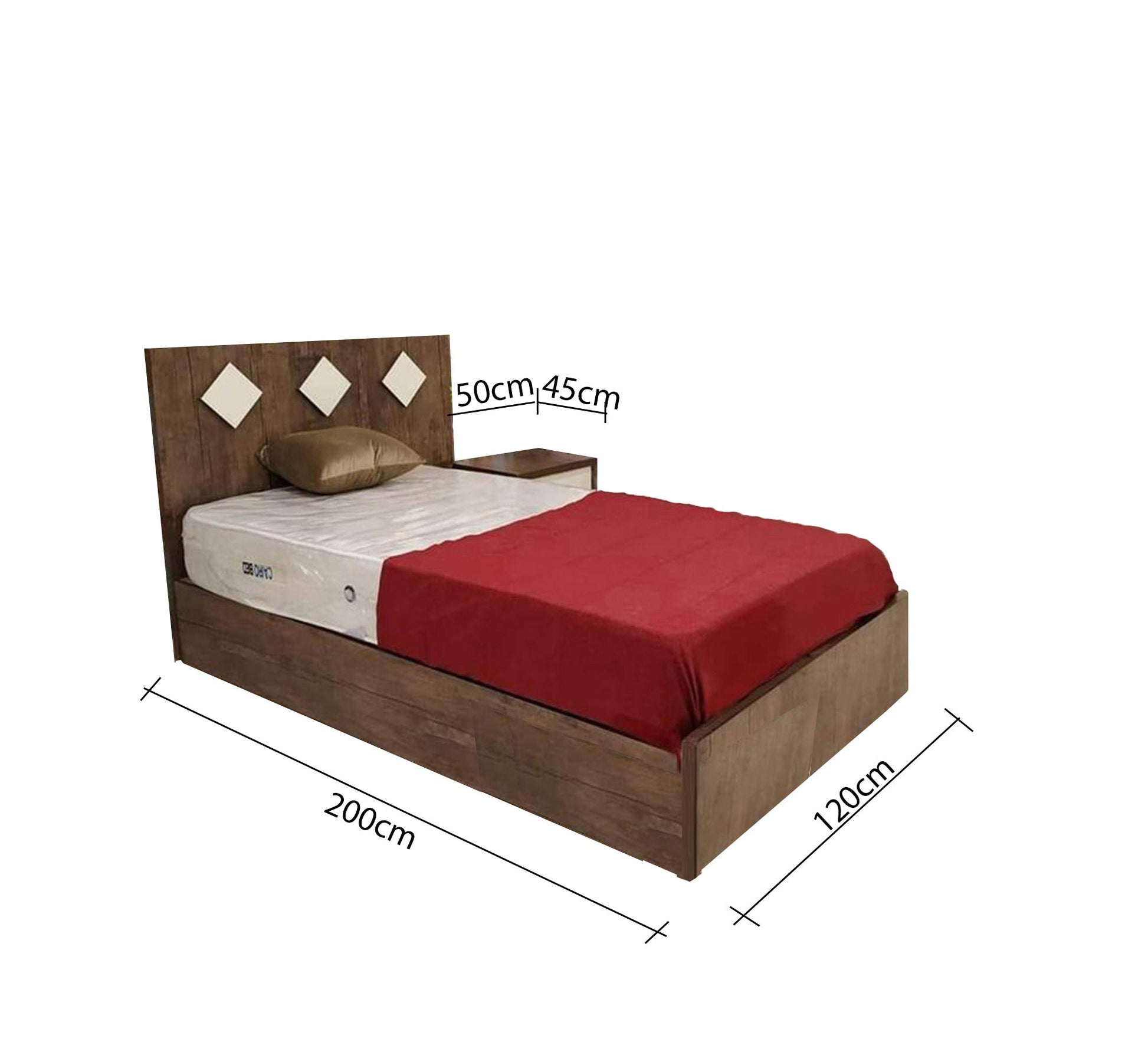 Brown bedroom with two beds - Vitrine Furniture - Bed Sets