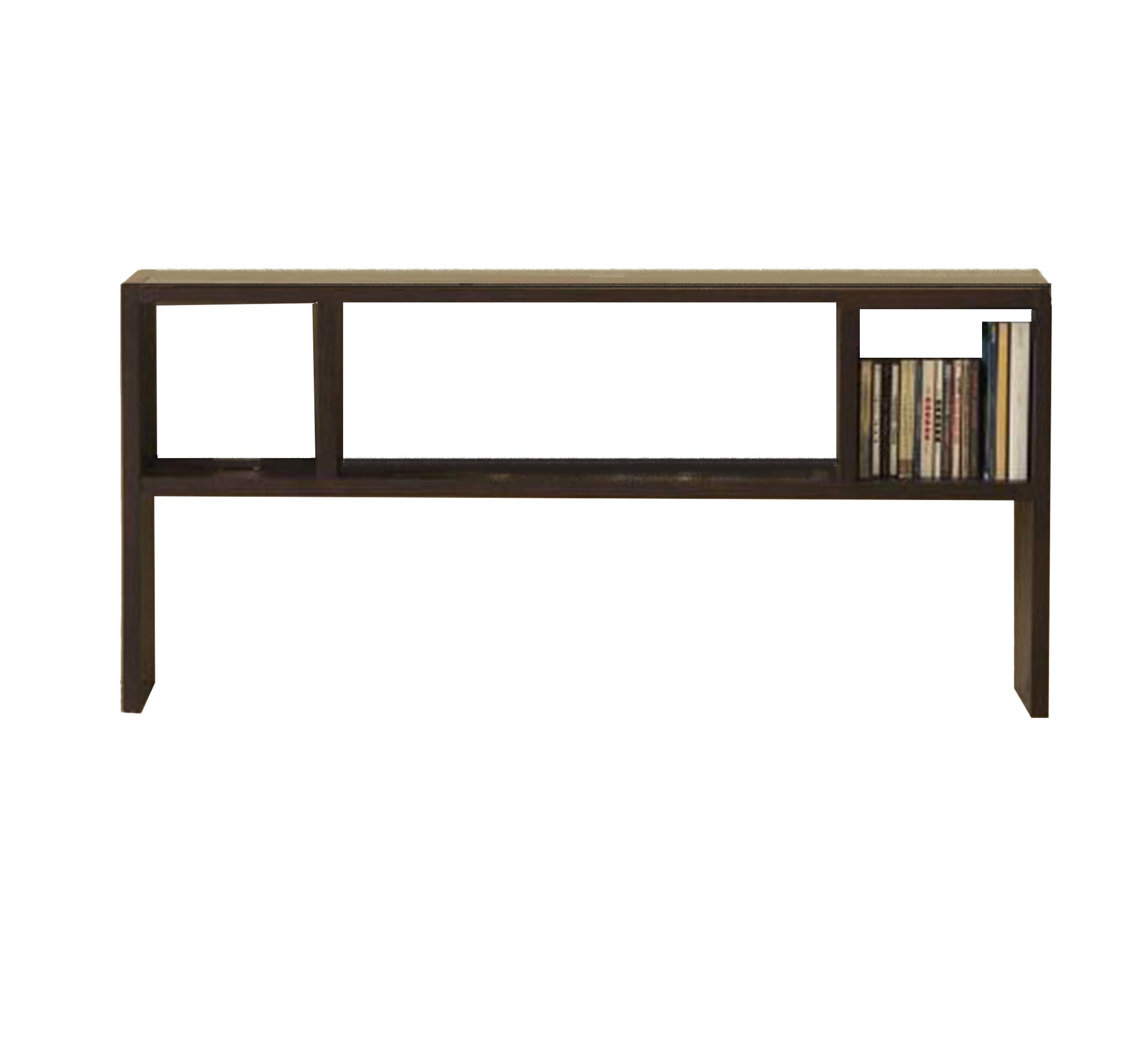Brown console - style shelving unit - Vitrine Furniture - Furniture
