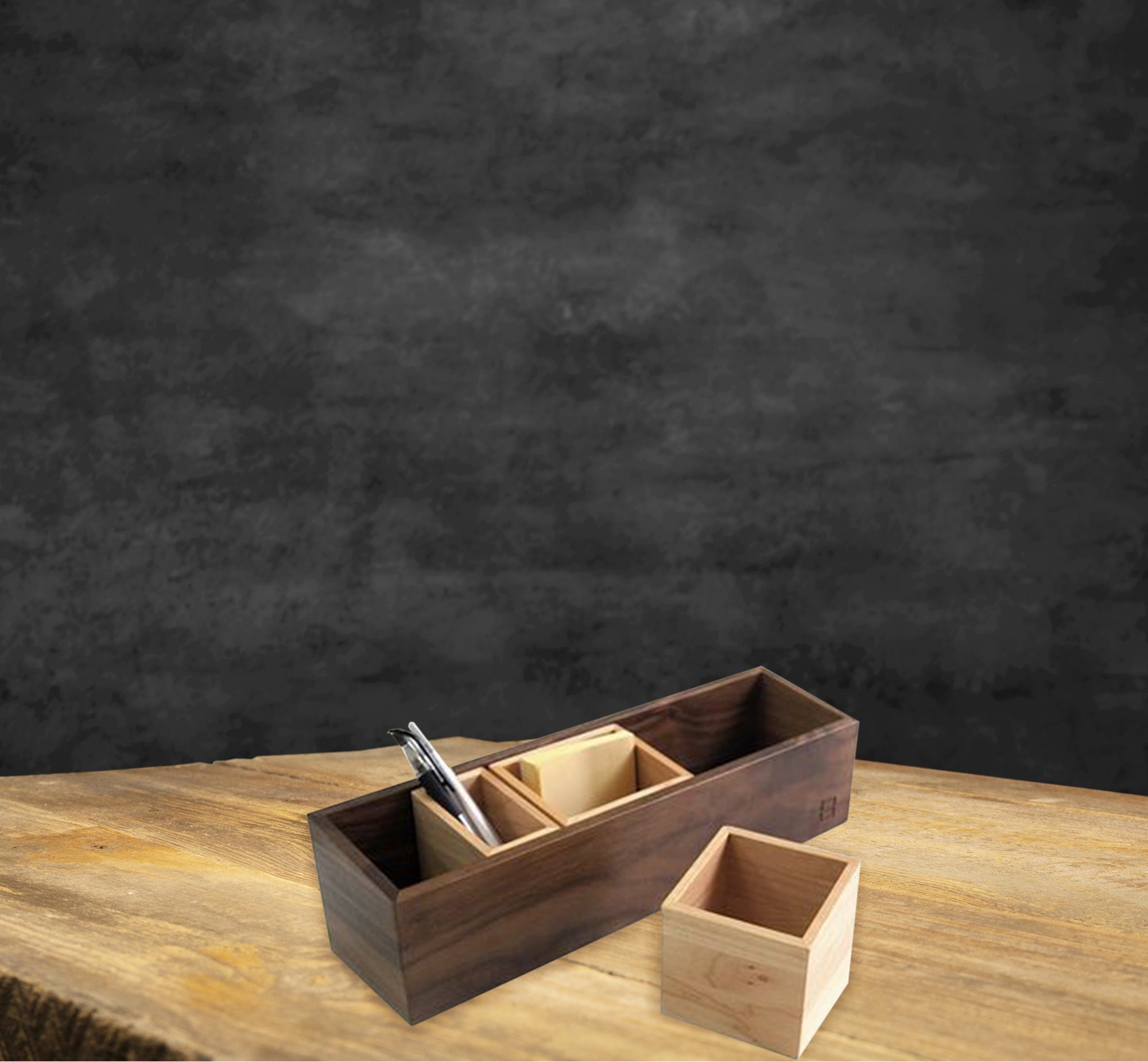 Brown desk organizer - Vitrine Furniture - Furniture