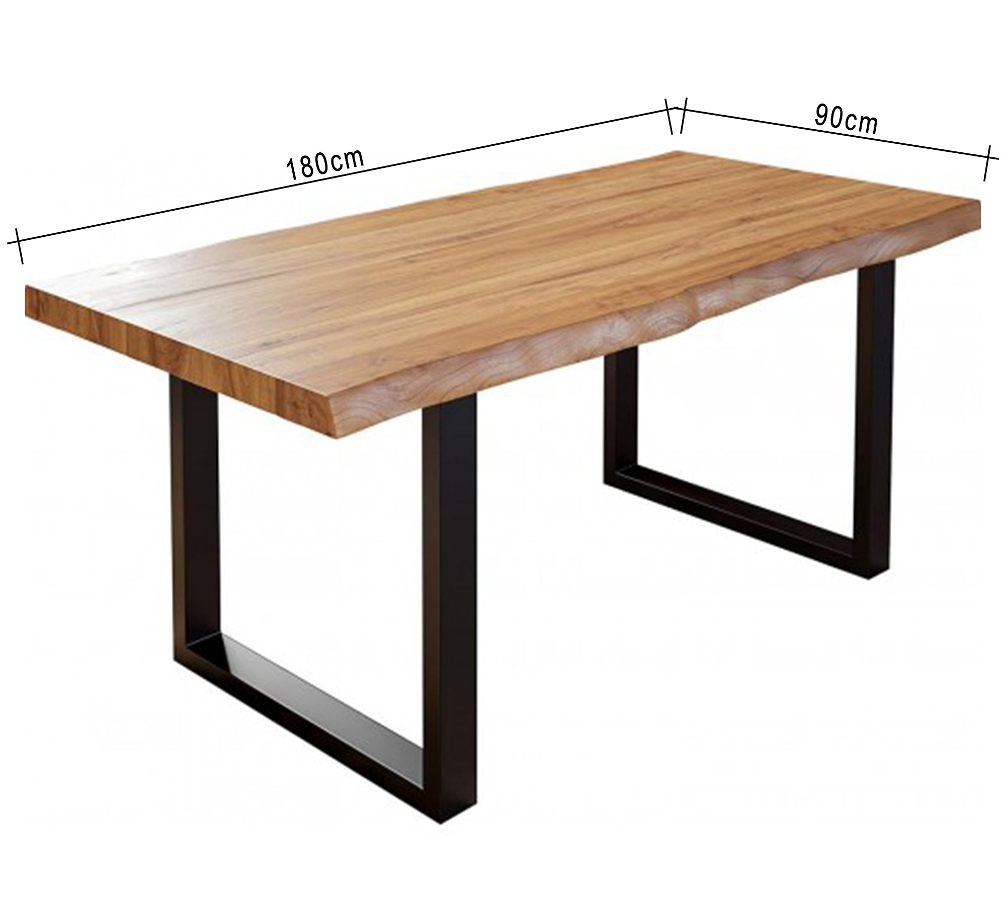 Brown dining table with metal legs - Vitrine Furniture - Outdoor Products