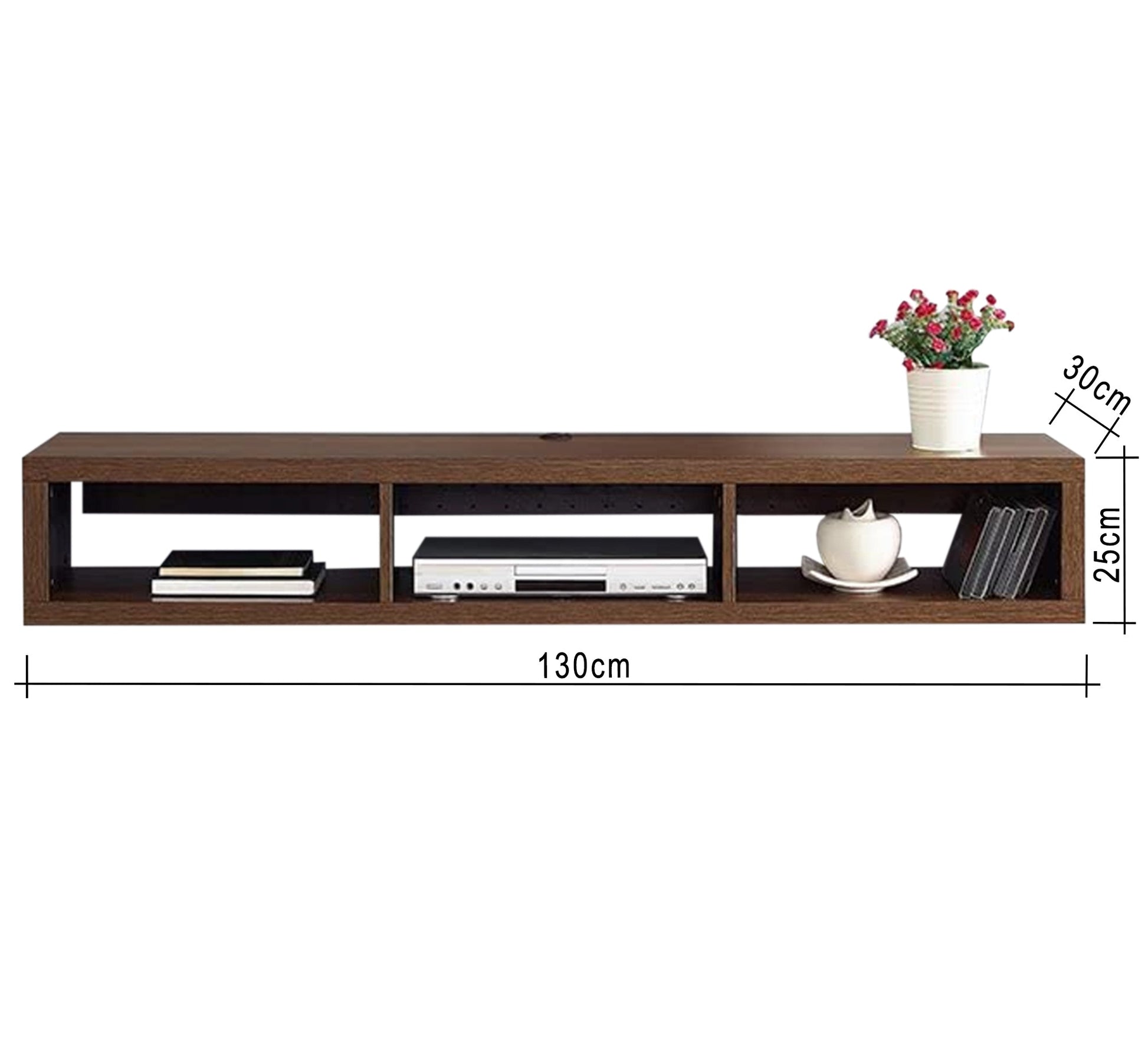 Brown hanging TV unit - Vitrine Furniture - Furniture