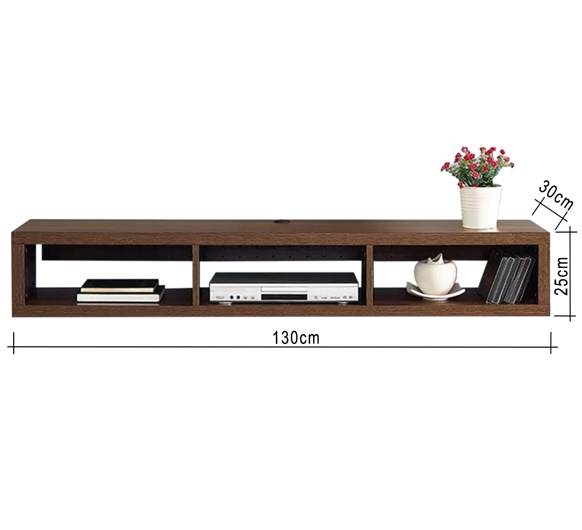 Brown hanging TV unit - Vitrine Furniture - Furniture