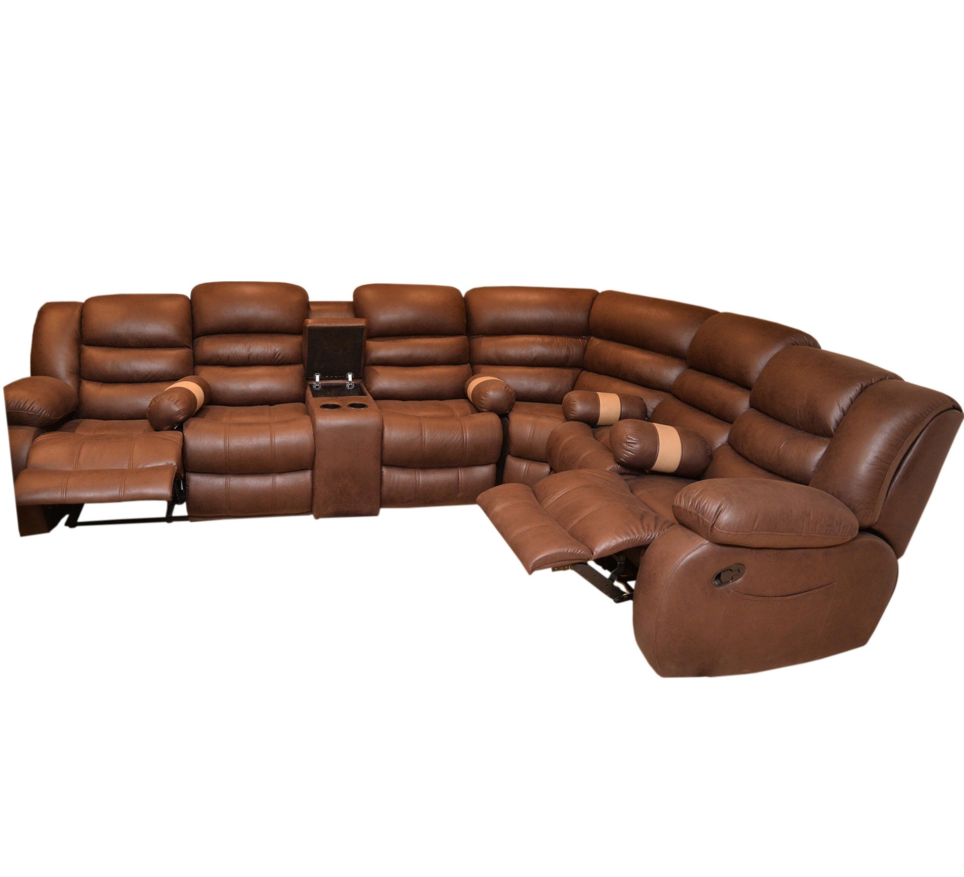 Brown lazy boy corner - Vitrine Furniture - Lazyboy Set