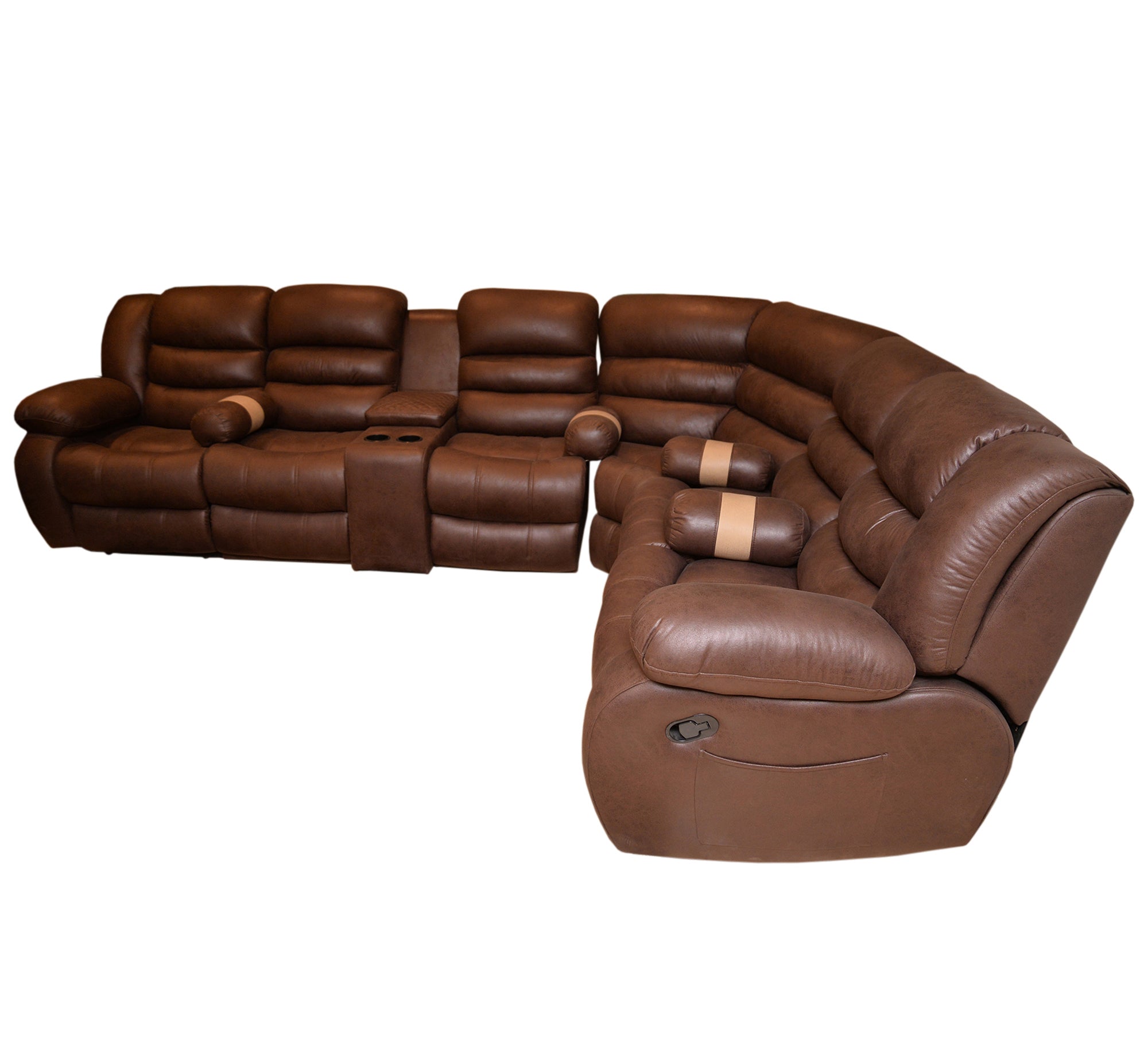 Brown lazy boy corner - Vitrine Furniture - Lazyboy Set