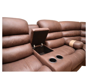 Brown lazy boy corner - Vitrine Furniture - Lazyboy Set